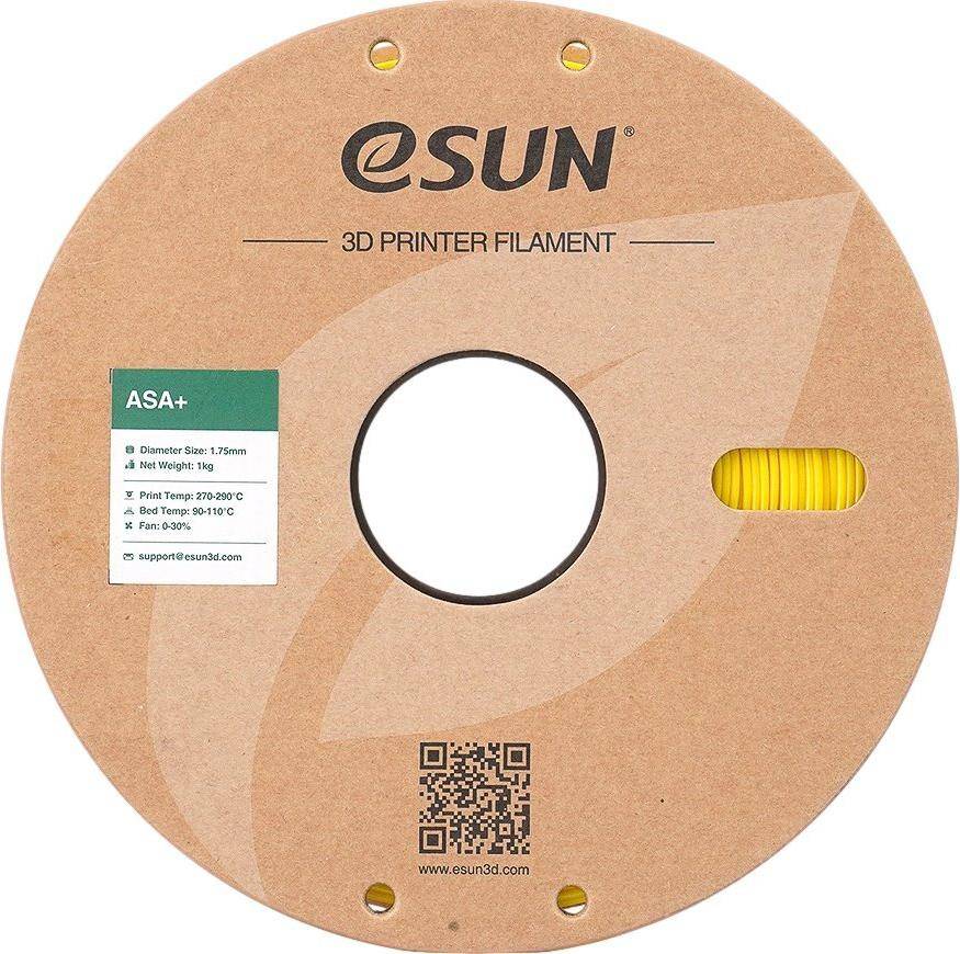 ASA 1,75mm YELLOW 1kg ESUN 3D FILAMENT with paper roll (ASA)