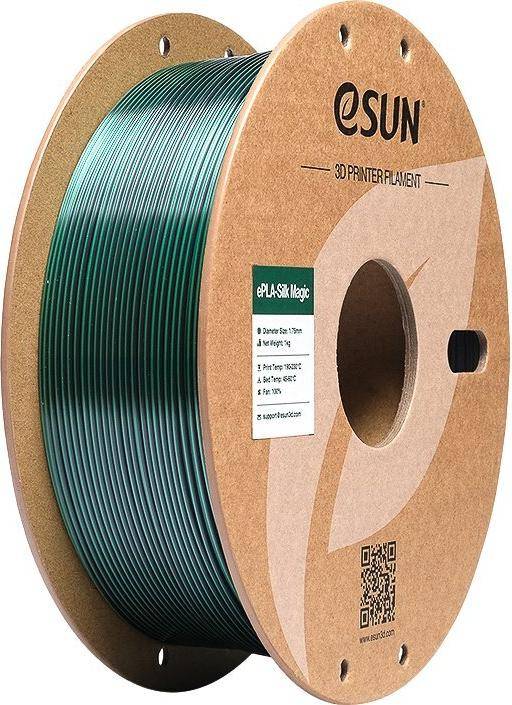EPLA-SILK MAGIC 1,75mm BLACK GREEN 1kg ESUN 3D FILAMENT (EPLA-SILKMAGIC-P175BG1)