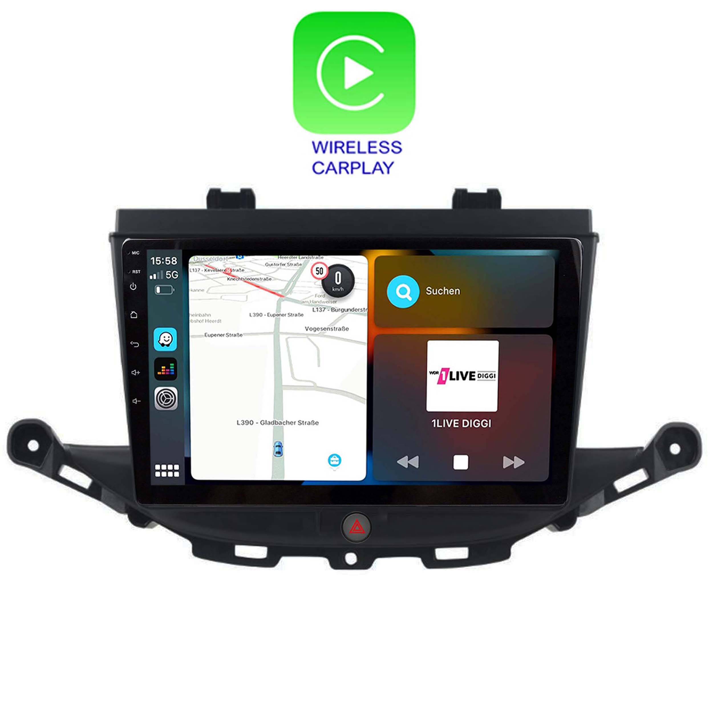 Für Opel Astra K 15-22 9" Touchscreen Android Autoradio GPS Navigation CarPlay