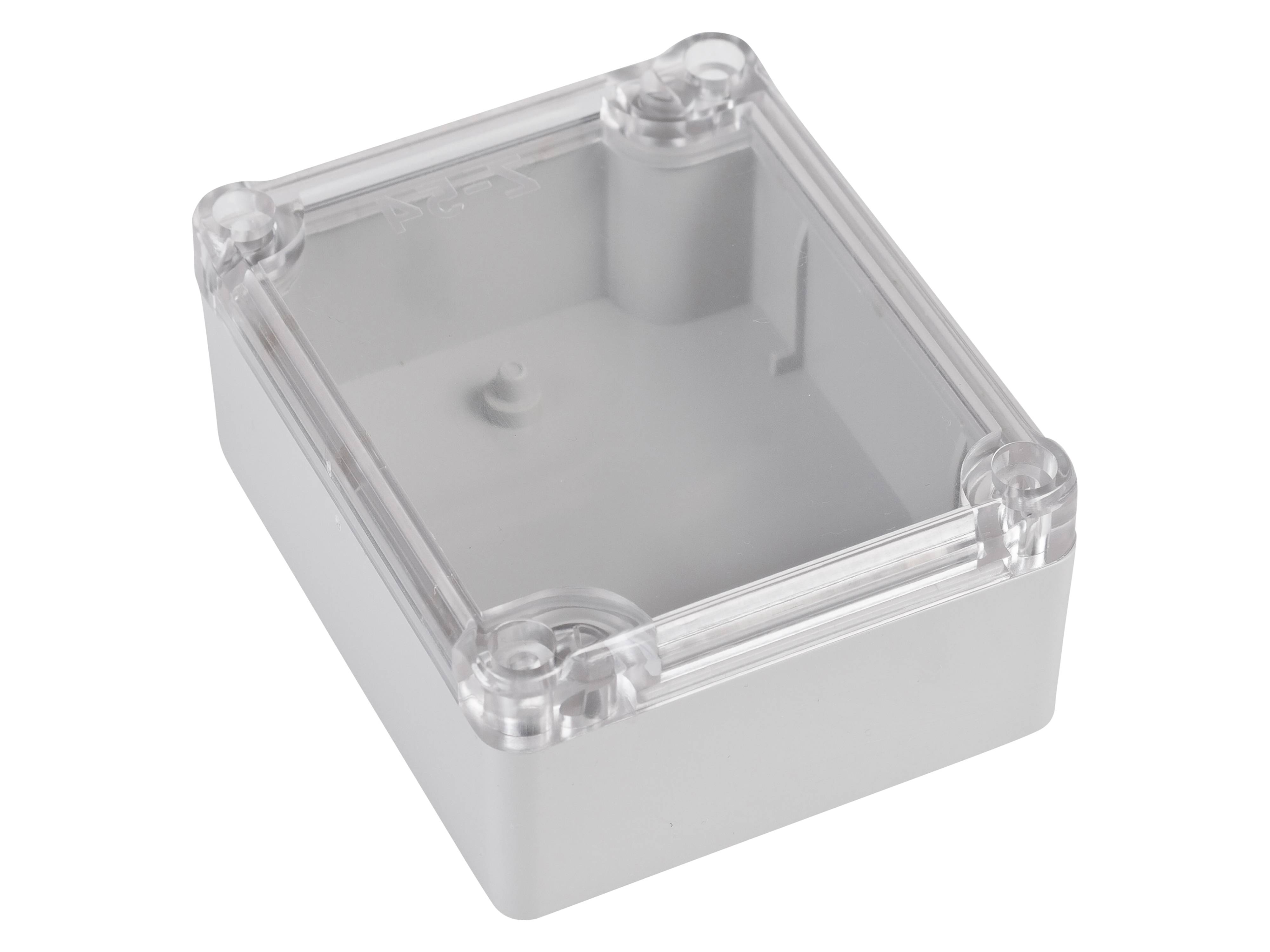 POLLIN ABS-Gehäuse 4U63090804437, 89x75x41 mm, IP65, Glasklarer Deckel