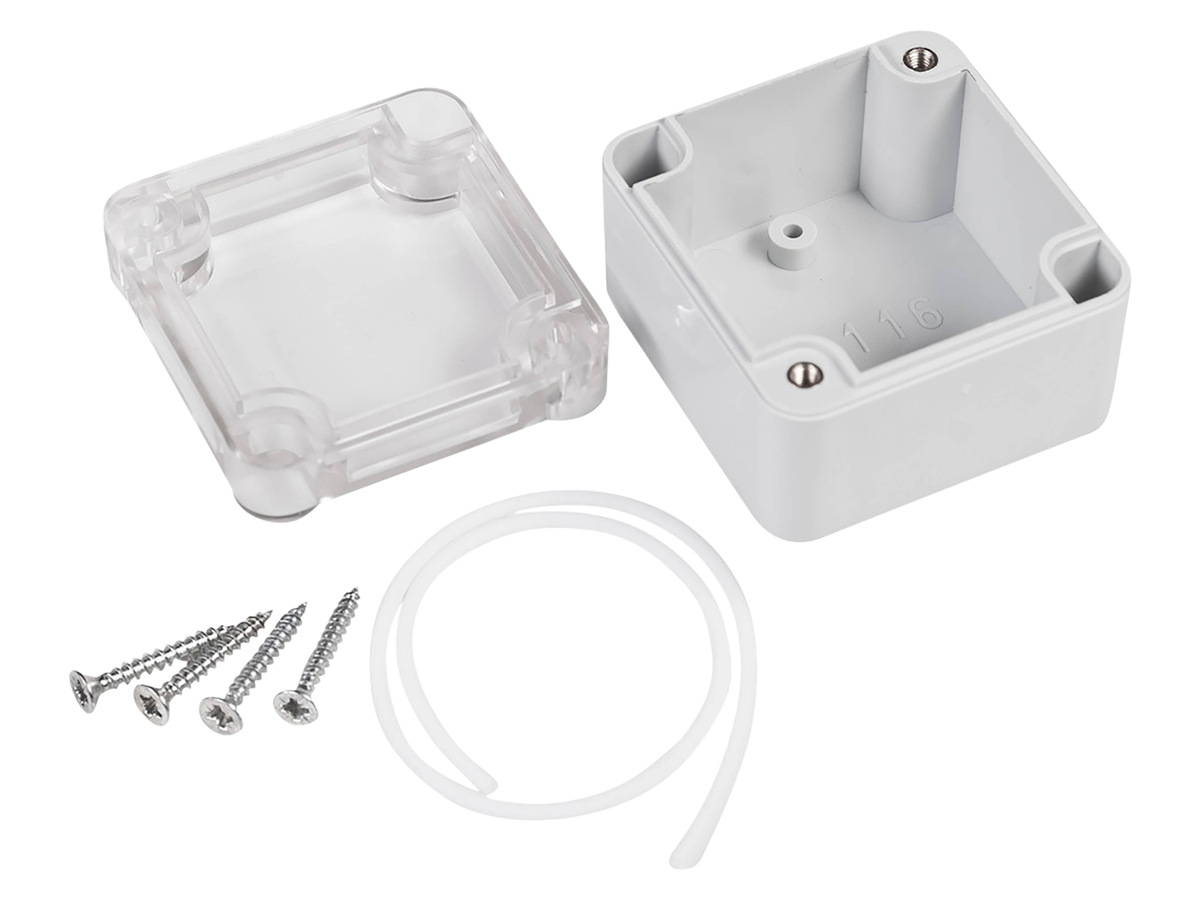 POLLIN ABS-Gehäuse 4U63050504437, 51x49x36 mm, IP65, Glasklarer Deckel