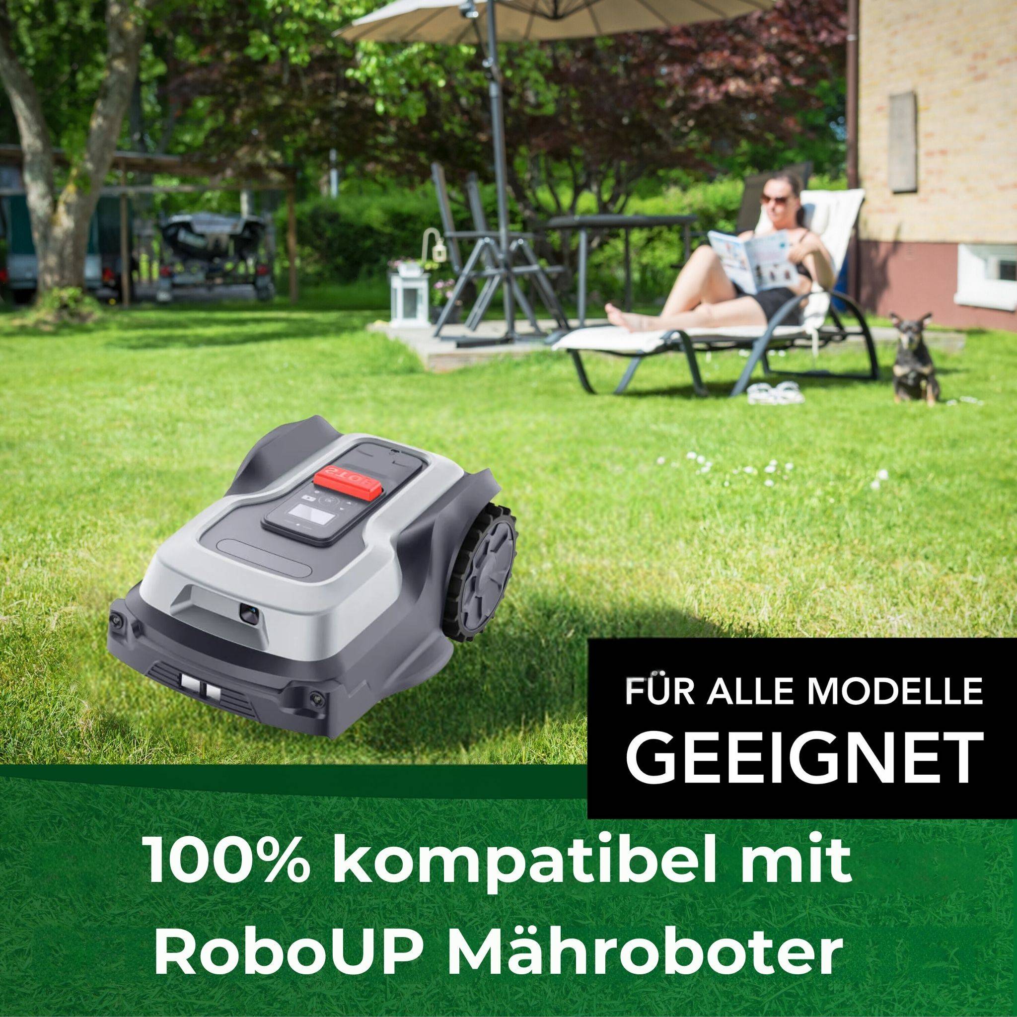 Genisys Edelstahl Ersatz Messer Klingen kompatibel mit RoboUP Mähroboter T600 T1200Pro - LongLife - 1-Loch bruchsicher [DIN EN 50636 geprüft],30,St?