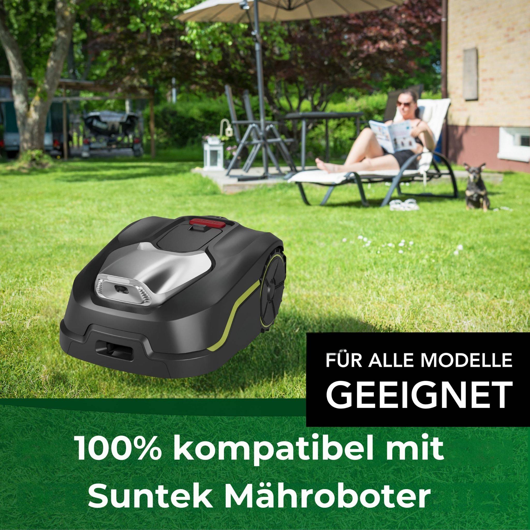 Genisys Edelstahl Ersatz Messer Klingen kompatibel mit Suntek Mähroboter SRM Novabot - LongLife - 1-Loch bruchsicher [DIN EN 50636 geprüft],30,Stüc