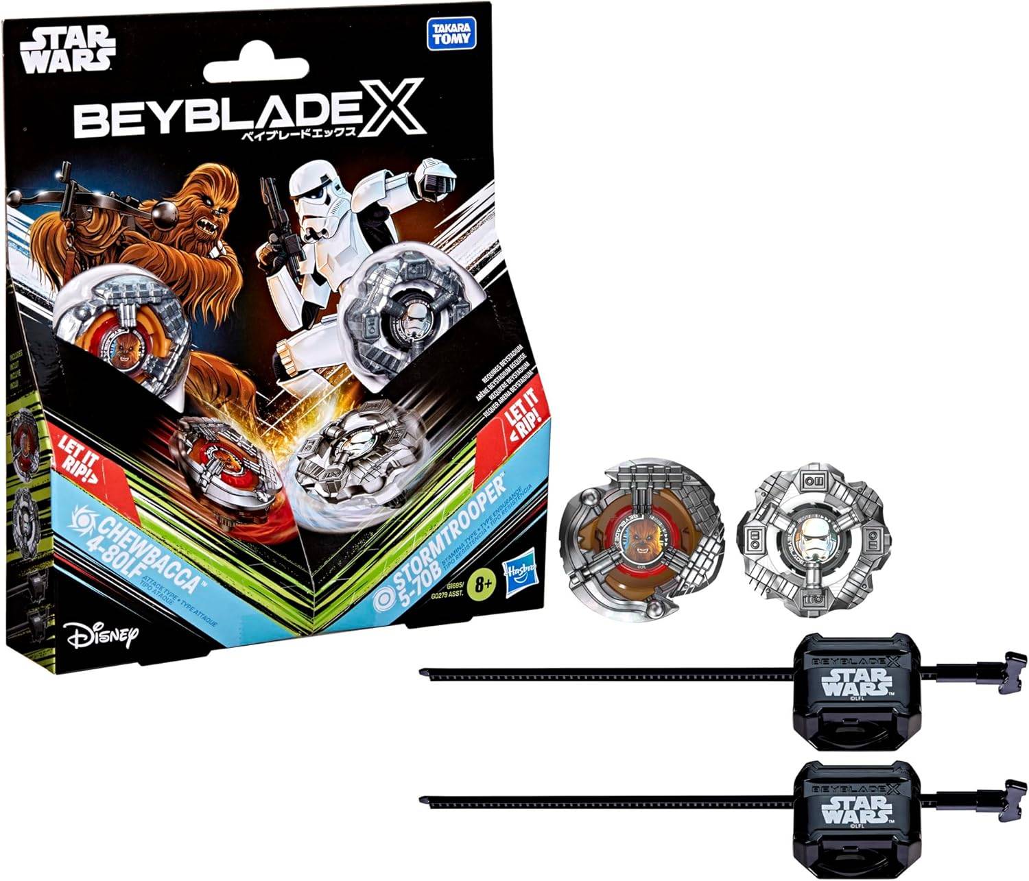 Hasbro Beyblade X Star Wars Collab Chewbacca 4-80LF vs. Sturmtruppler 5-70B 8+