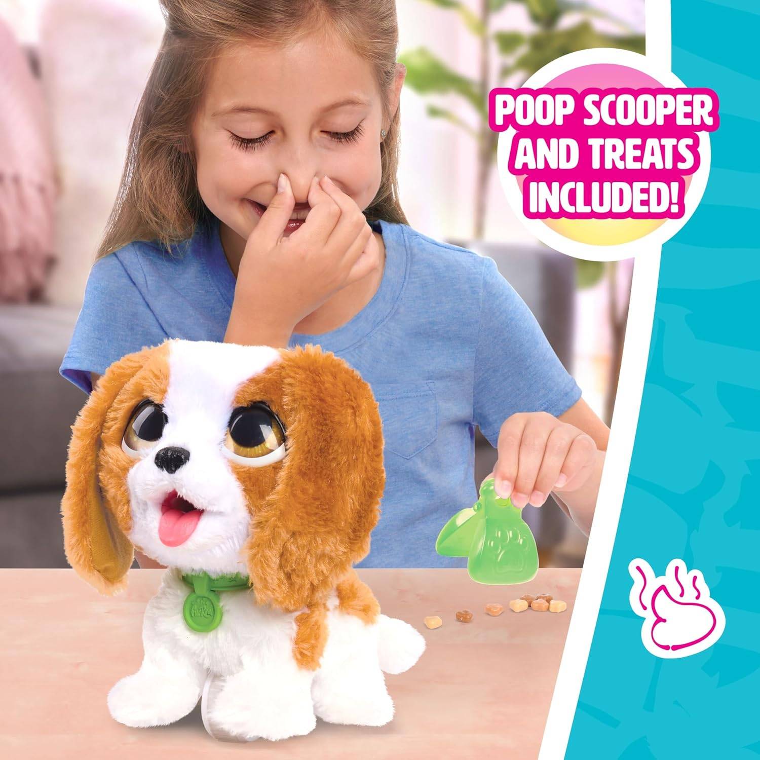 JJust Play Poop-a-Lots King Charles Spaniel interaktiv 20,3 cm Plüschtier 4+