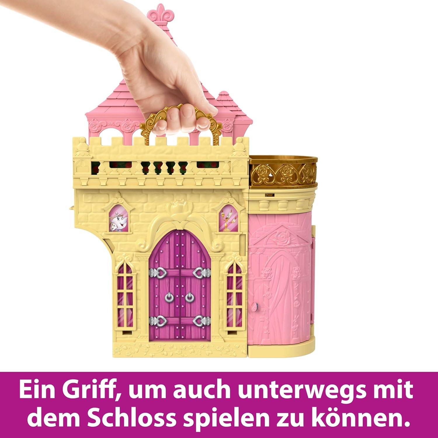 Mattel Disney Prinzessin Belles Stapelschloss Puppenhaus Puppe 9 Teilen JDP54 3+