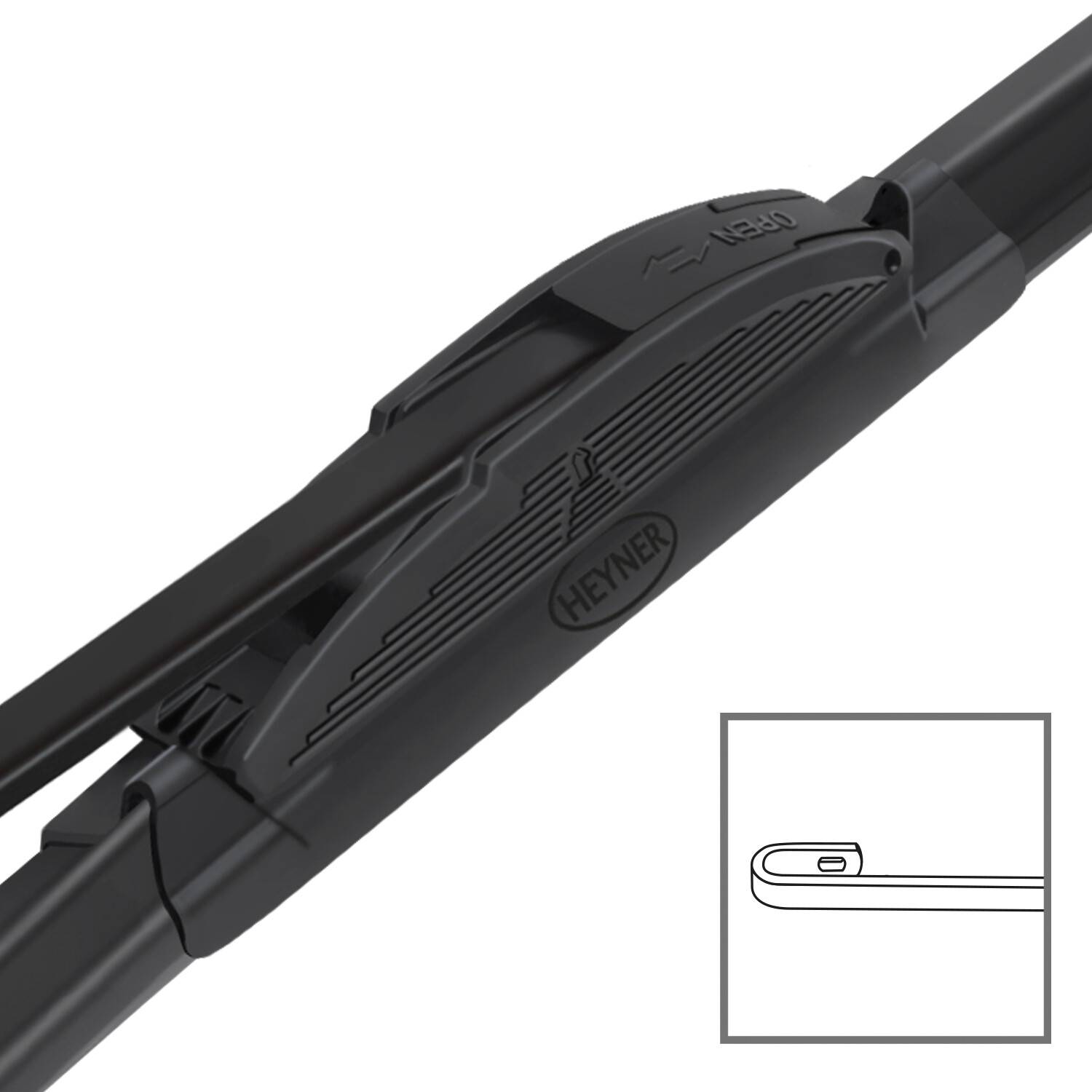 HEYNER® Scheibenwischer-Set 650 mm / 400 mm Hybrid mit B1-Adapter vorne