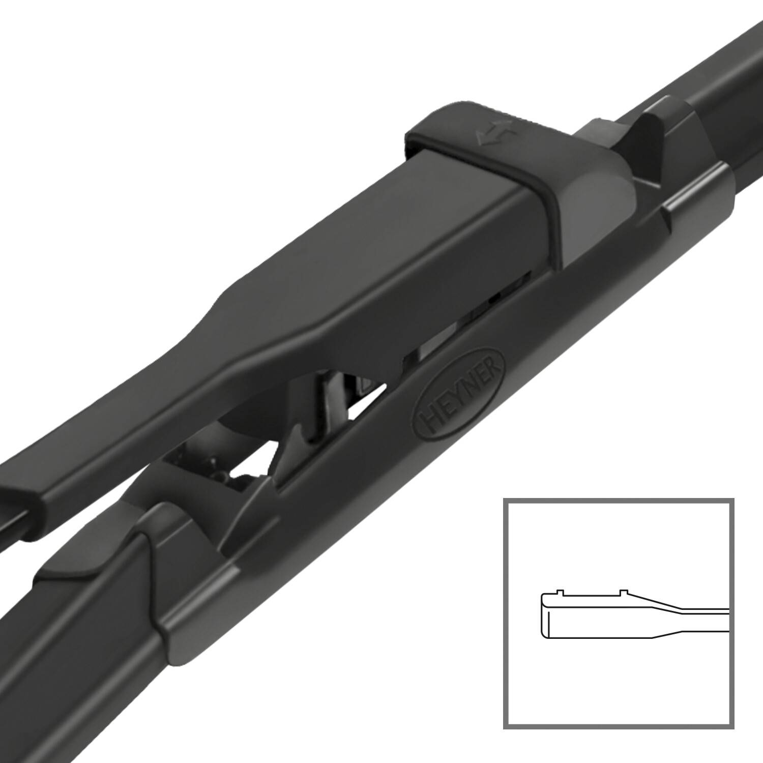 HEYNER® Scheibenwischer komp. mit RENAULT LODGY (07.2013 - 04.2026) HYBRID Flachbalkenwischer