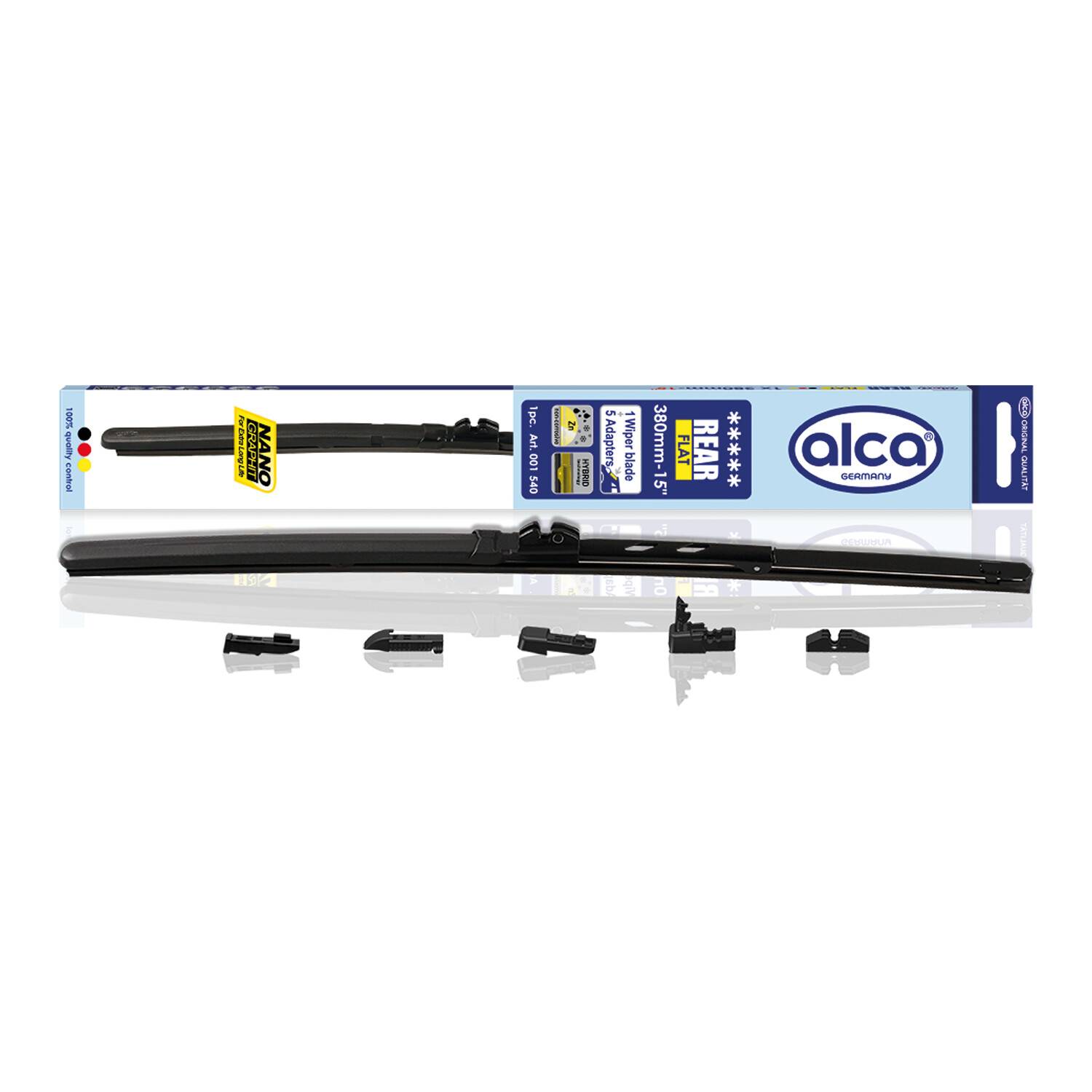 alca® Heckwischerblatt REAR FLAT 15 Zoll / 380 mm mit Adapter