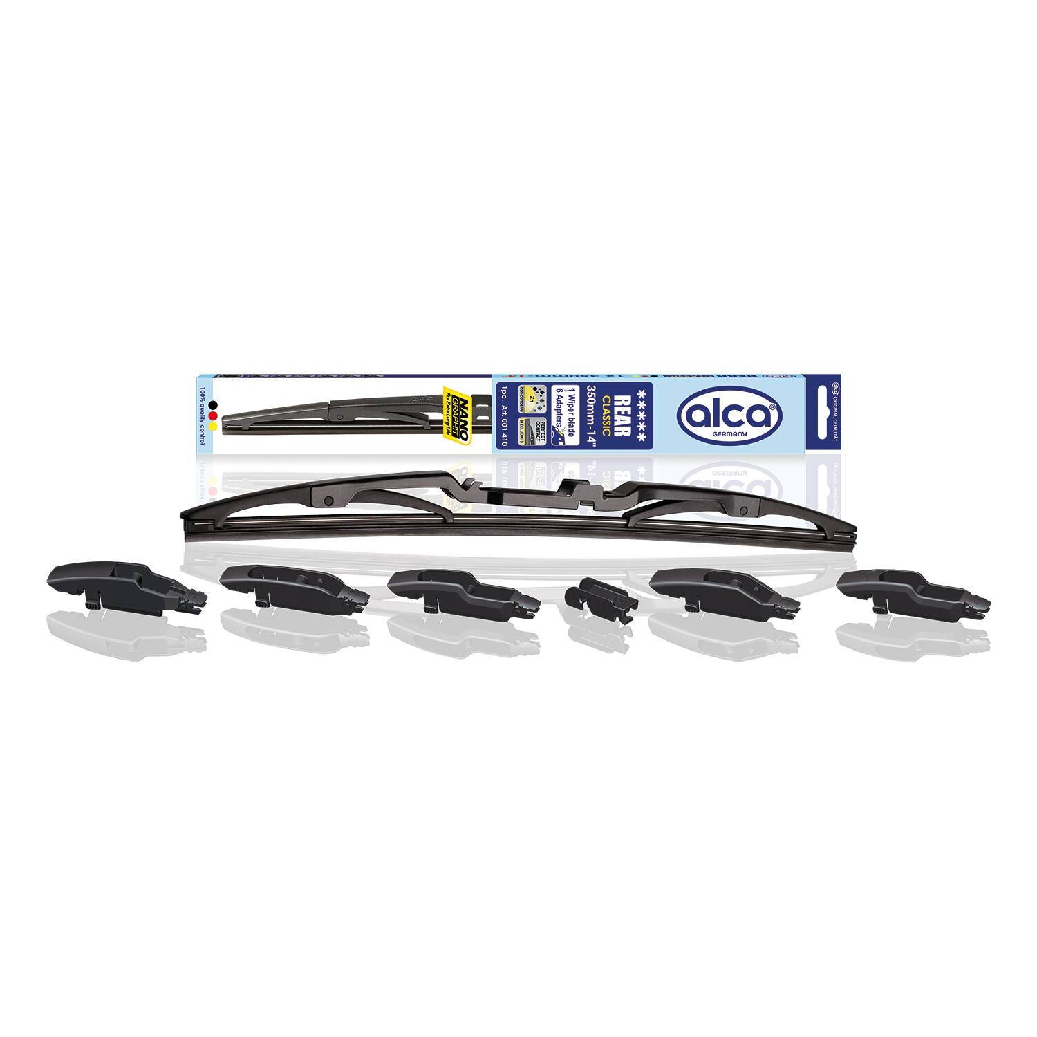 alca® Heckwischerblatt REAR CLASSIC 14 Zoll / 350 mm mit Adapter Bügel-Heckscheibenwischer für traditionelle