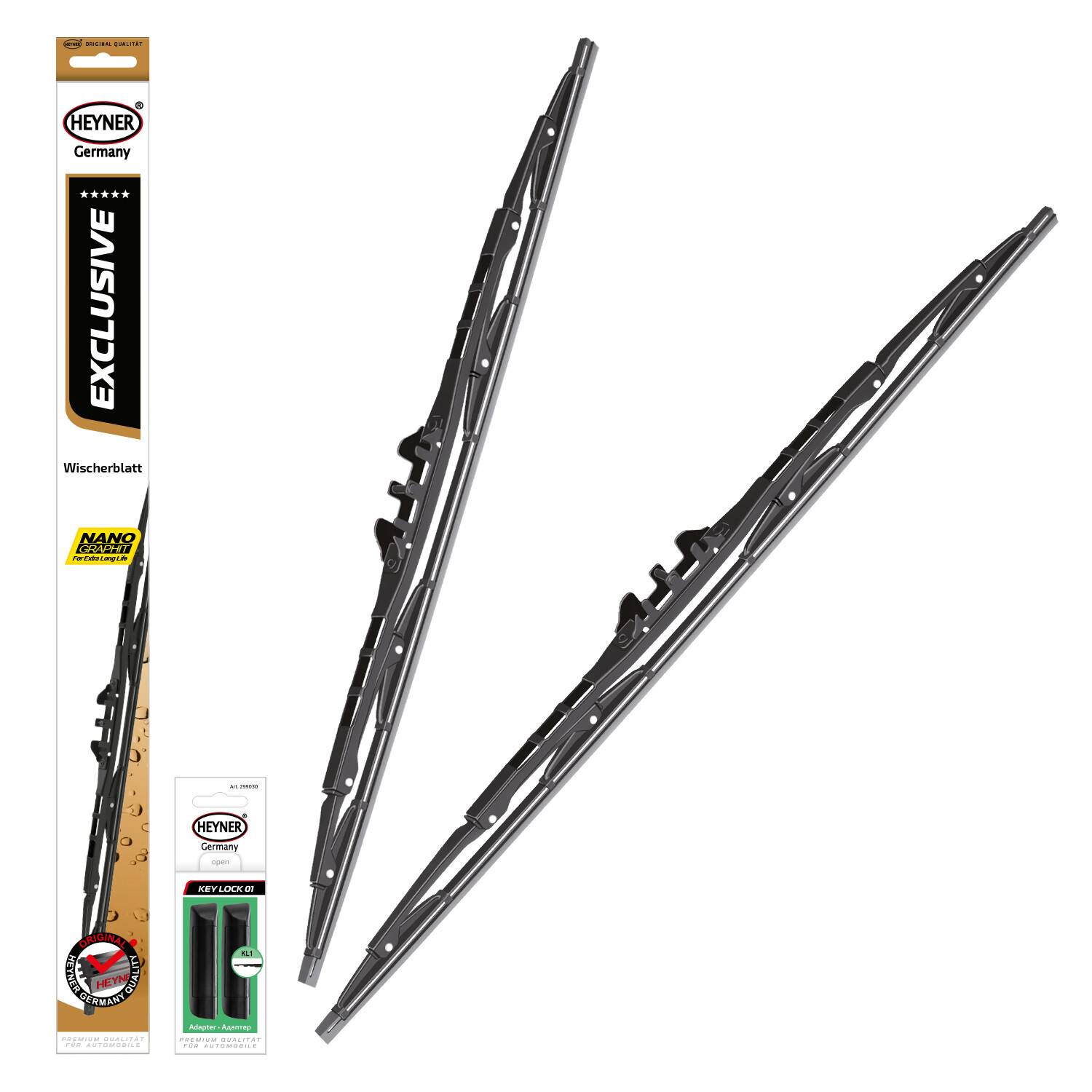 HEYNER® Scheibenwischer passend für CADILLAC LYRIQ (11.2023 - 04.2026) EXCLUSIVE, Gelenkwischer, klassisch