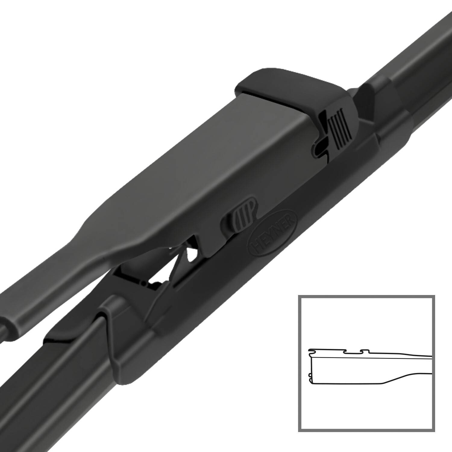 HEYNER® Scheibenwischer komp. mit XPENG G6 (06.2023 - 03.2026) HYBRID Flachbalkenwischer