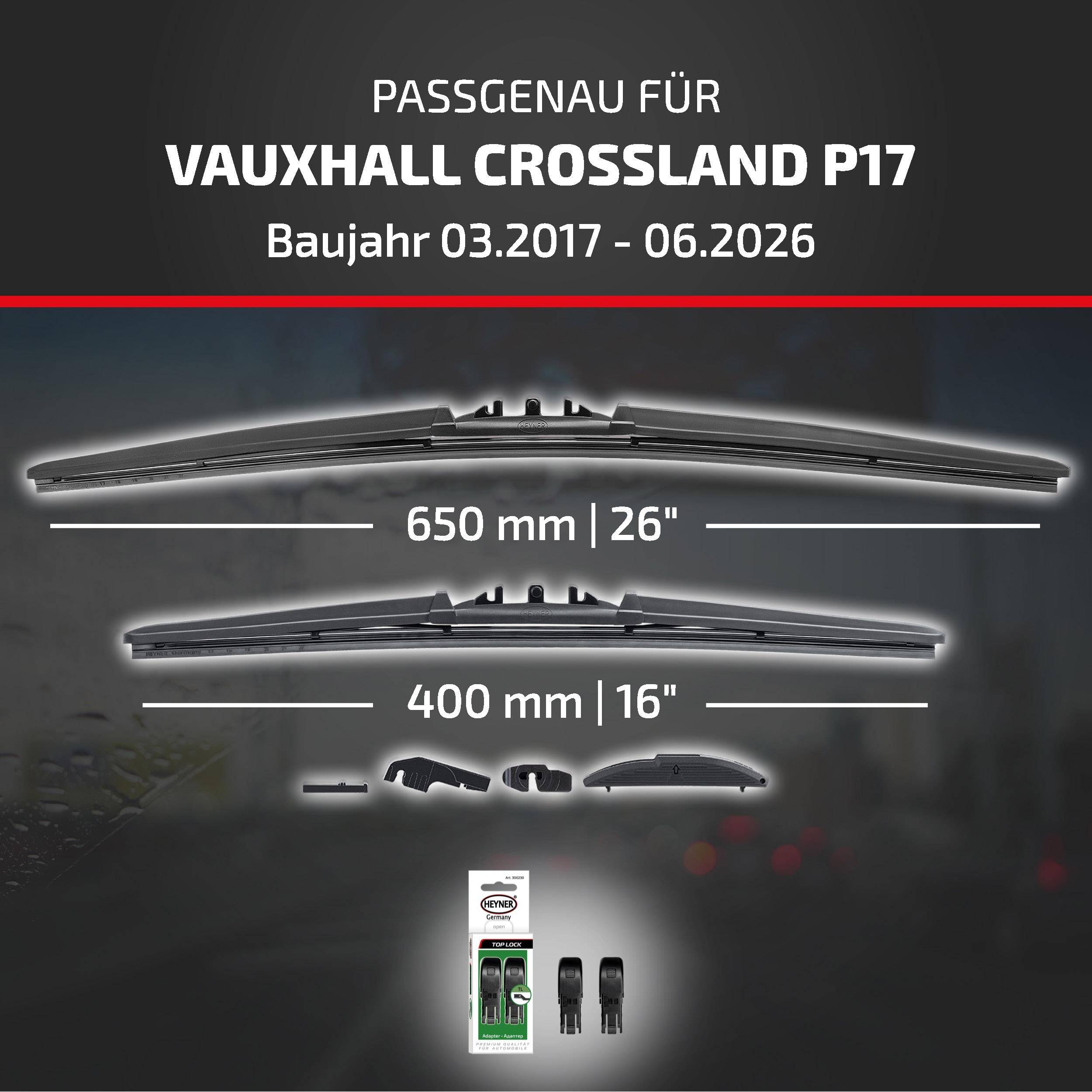 HEYNER® Scheibenwischer für VAUXHALL CROSSLAND