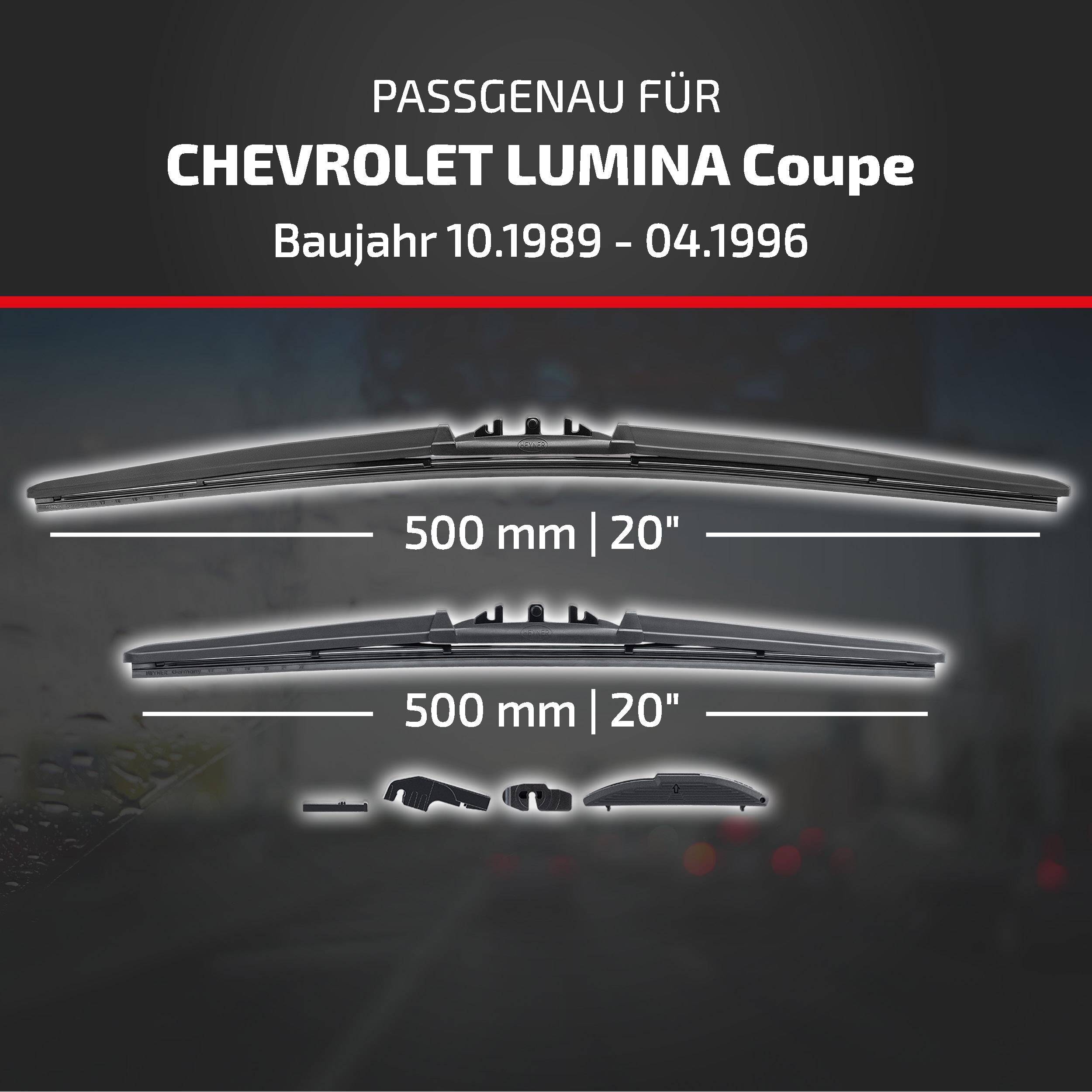 HEYNER® Scheibenwischer für CHEVROLET LUMINA Coupe 10.1989 - 04.1996, HYBRID Flachbalkenwischer,