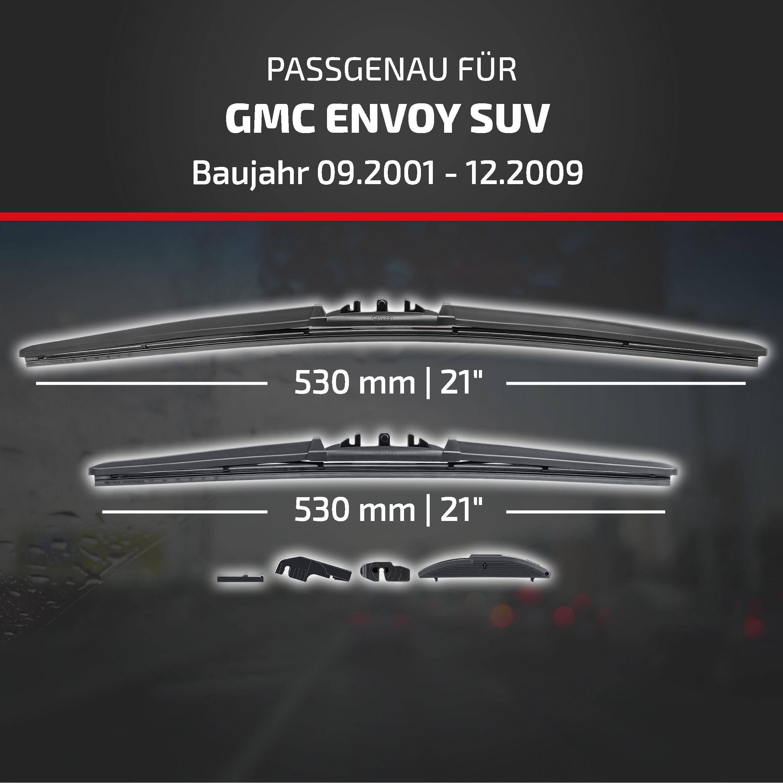 HEYNER® Scheibenwischer komp. mit GMC ENVOY SUV (09.2001 - 12.2009) HYBRID Flachbalkenwischer