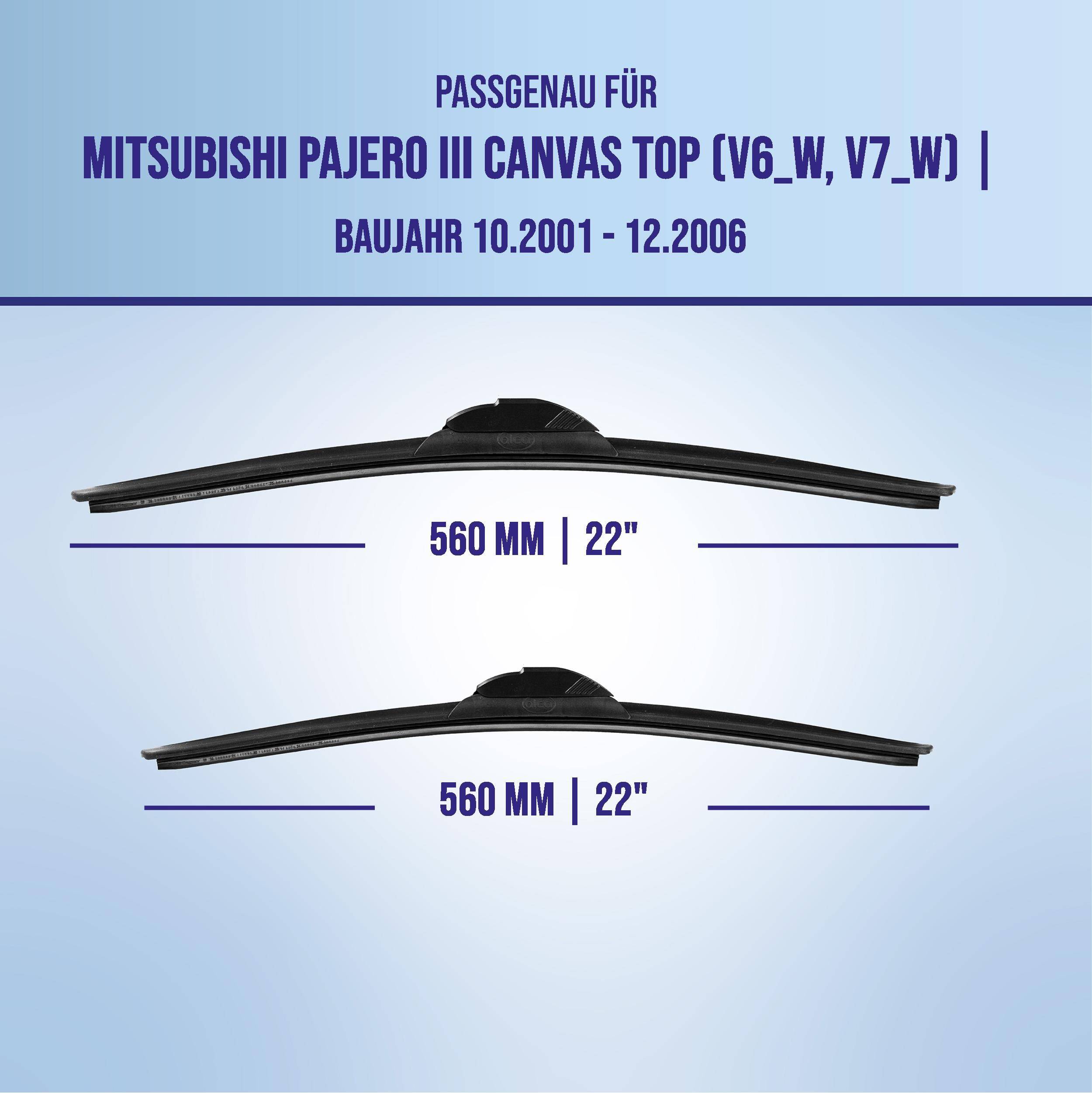 alca® Scheibenwischer für MITSUBISHI PAJERO III Canvas Top (V6_W, V7_W) | MONTERO | PAJERO/SHOGUN