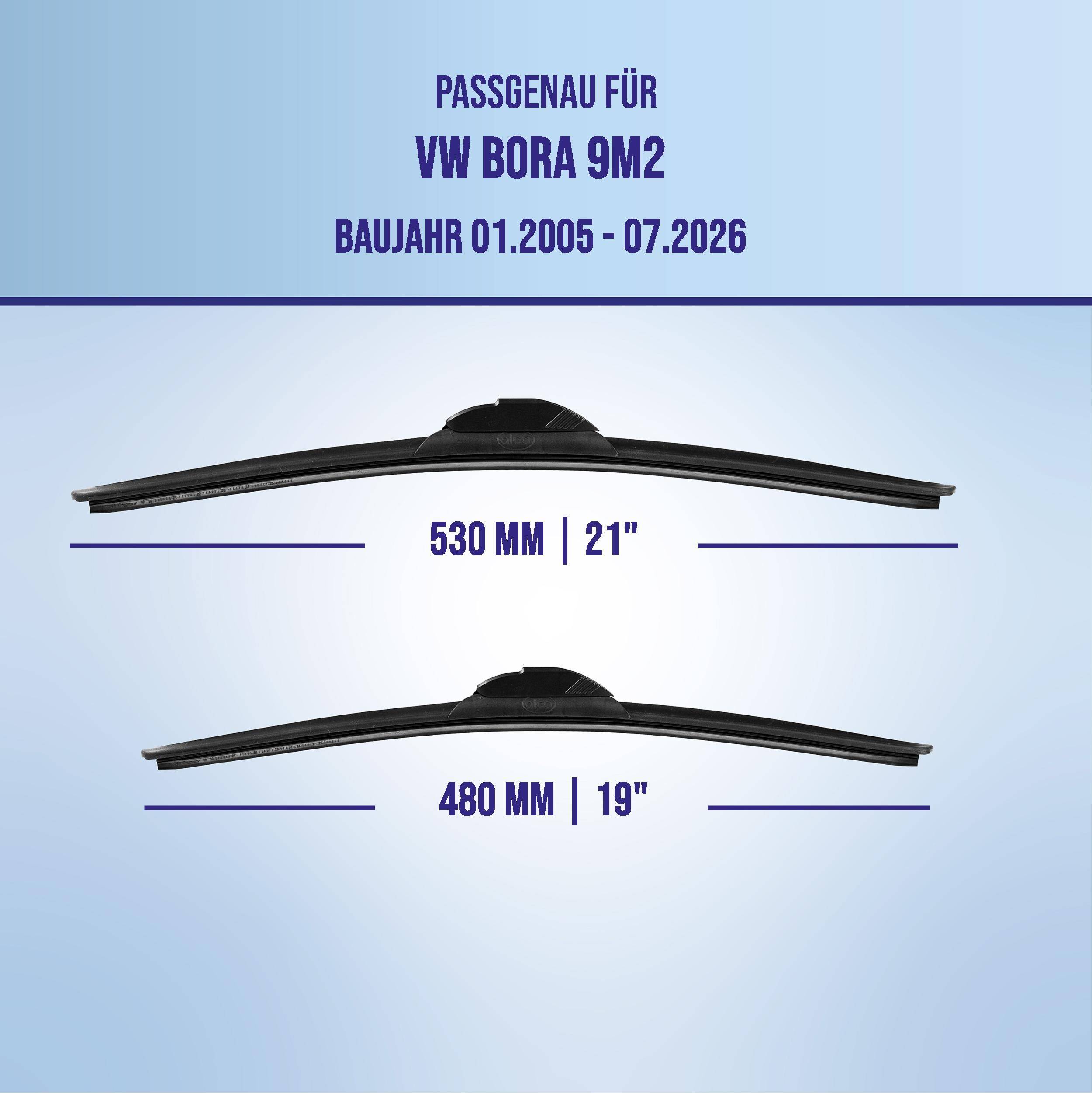 alca® Scheibenwischer für VW BORA 01.2005 - 08.2026, SUPER FLAT