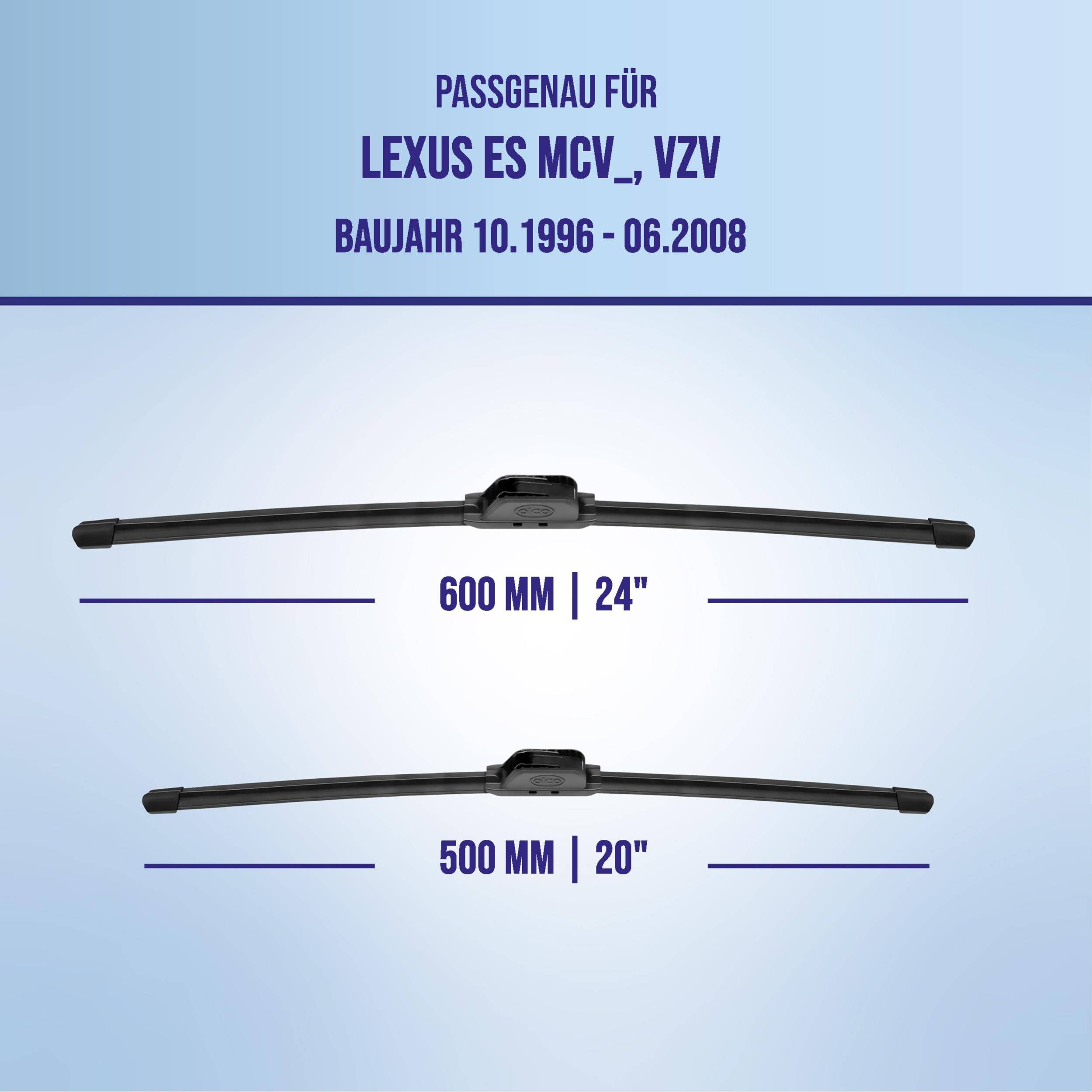 alca® Scheibenwischer ideal für LEXUS ES (10.1996 - 06.2008) U-FLAT Flachbalkenwischer