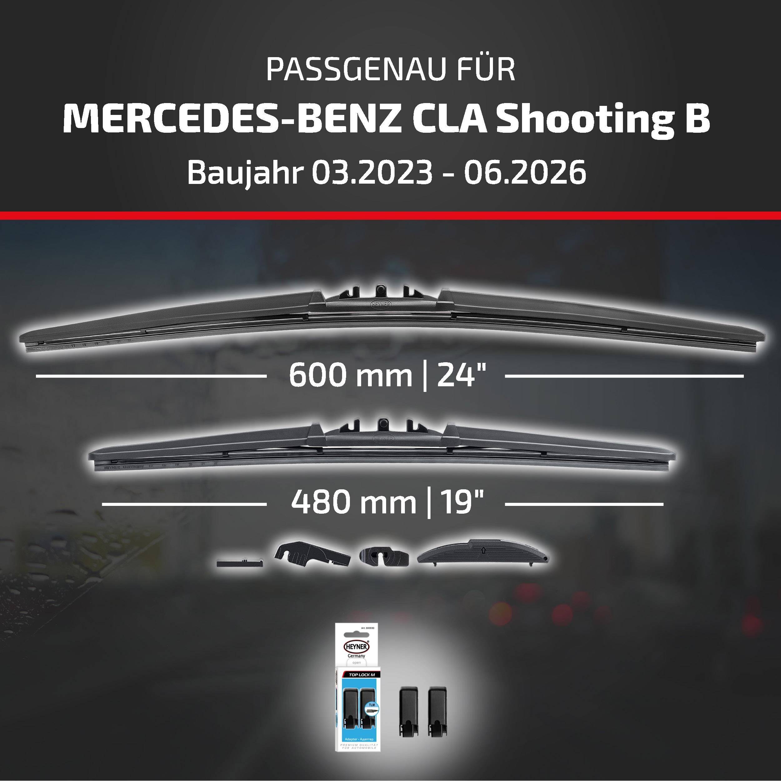 HEYNER® Scheibenwischer für MERCEDES-BENZ CLA Shooting Brake