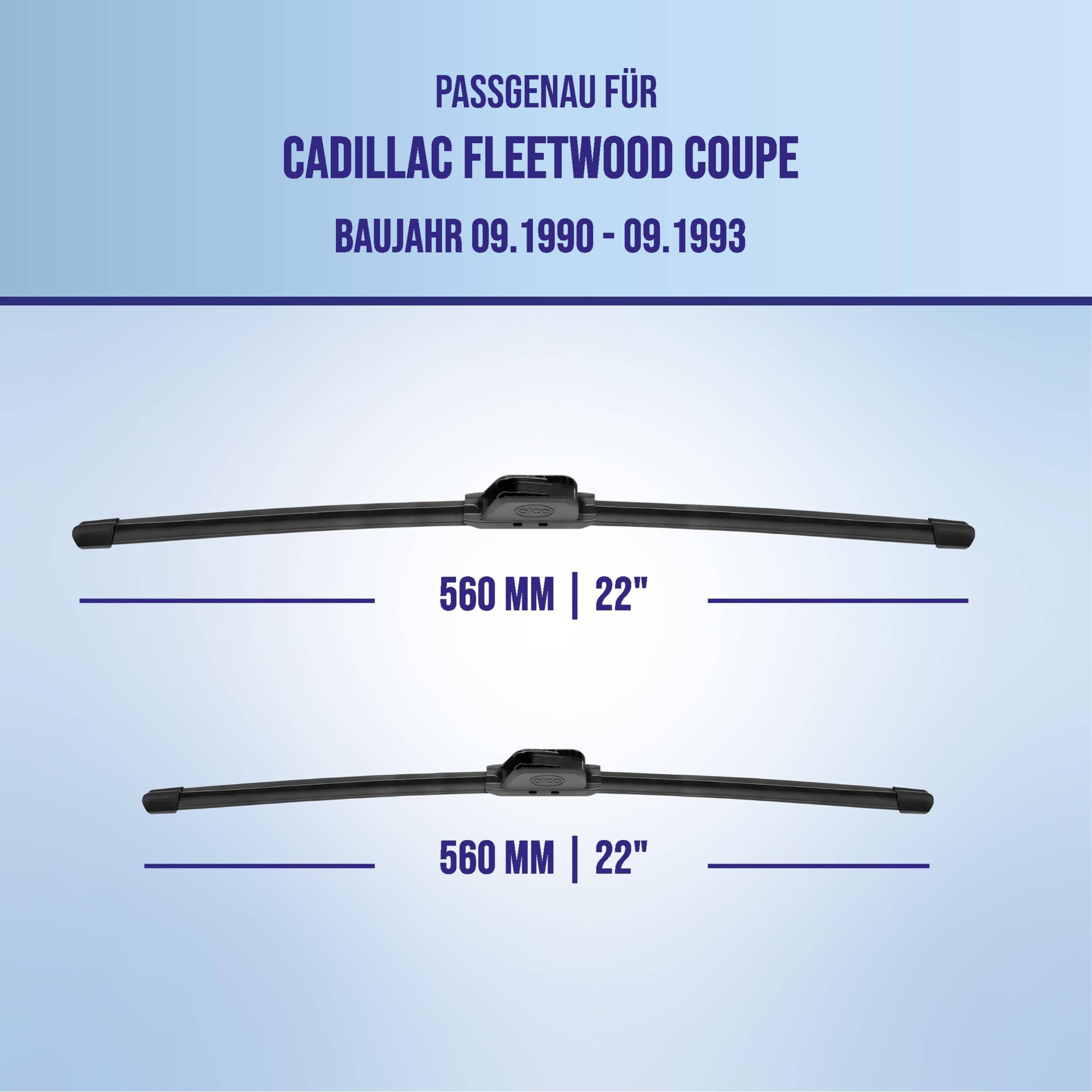 alca® Scheibenwischer ideal für CADILLAC FLEETWOOD Coupe (09.1990 - 09.1993) U-FLAT Flachbalkenwischer