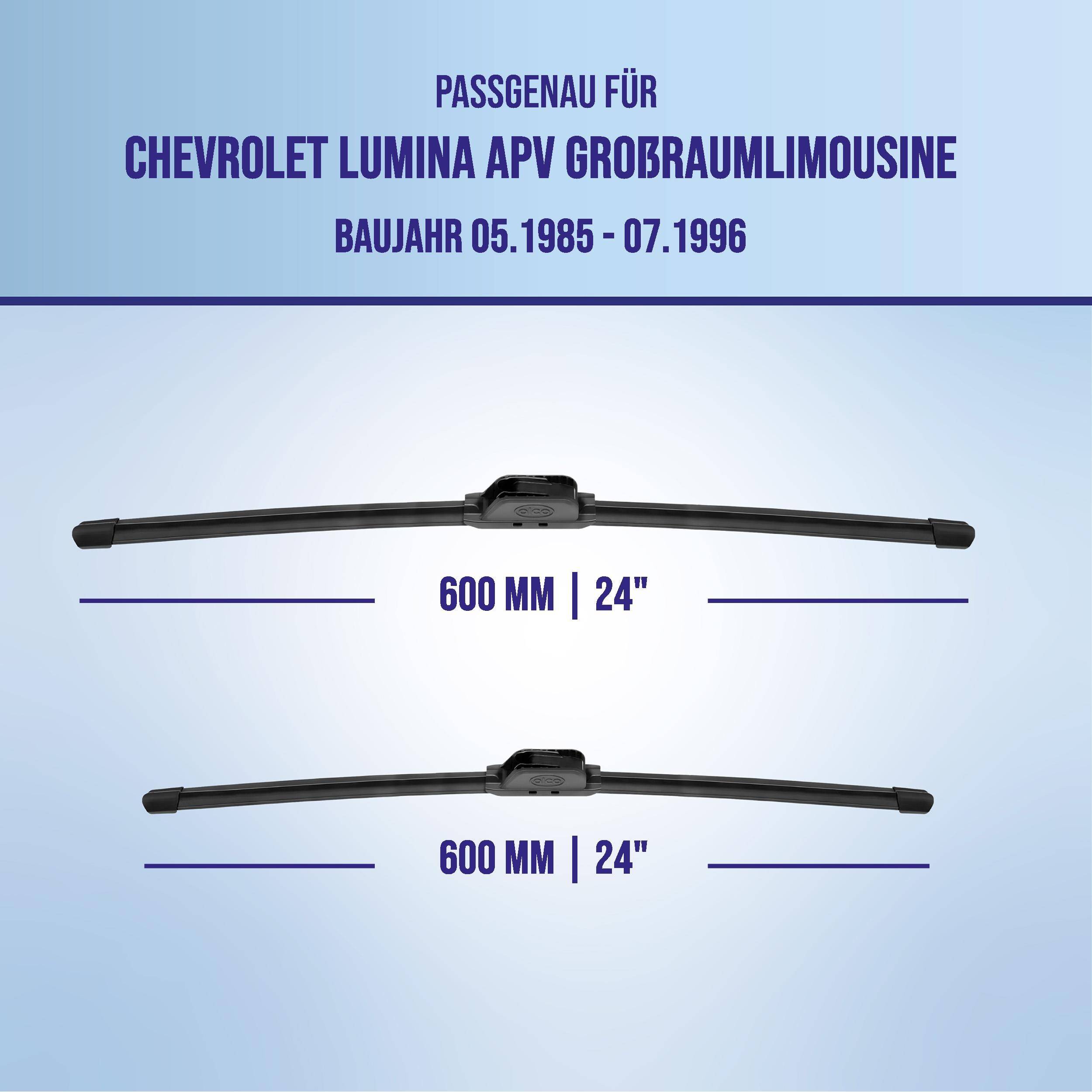 alca® Scheibenwischer für CHEVROLET LUMINA APV Großraumlimousine 05.1985 - 07.1996, U-FLAT Flachbalkenwischer,