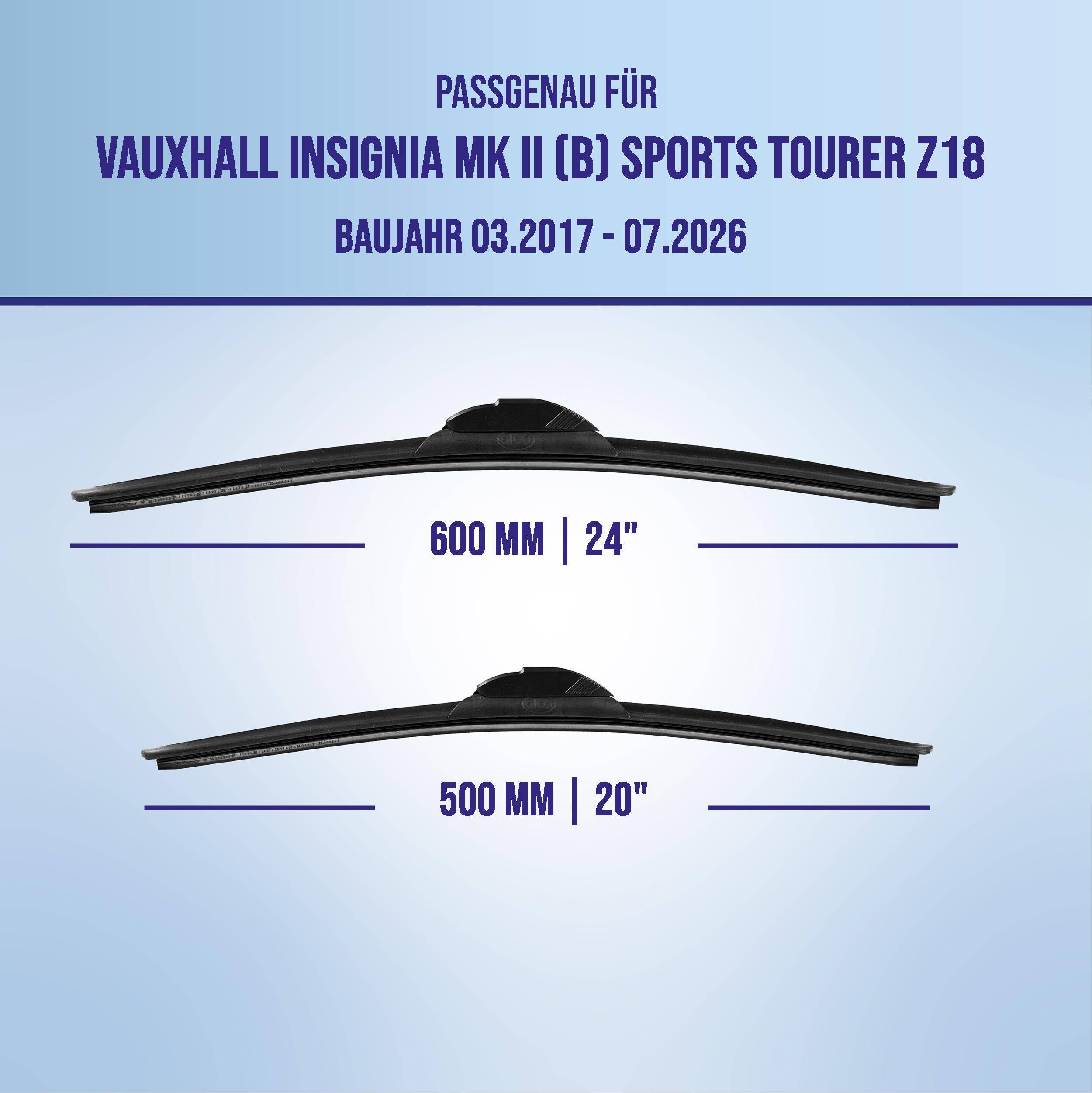 alca® Scheibenwischer für VAUXHALL INSIGNIA Mk II (B) Sports Tourer