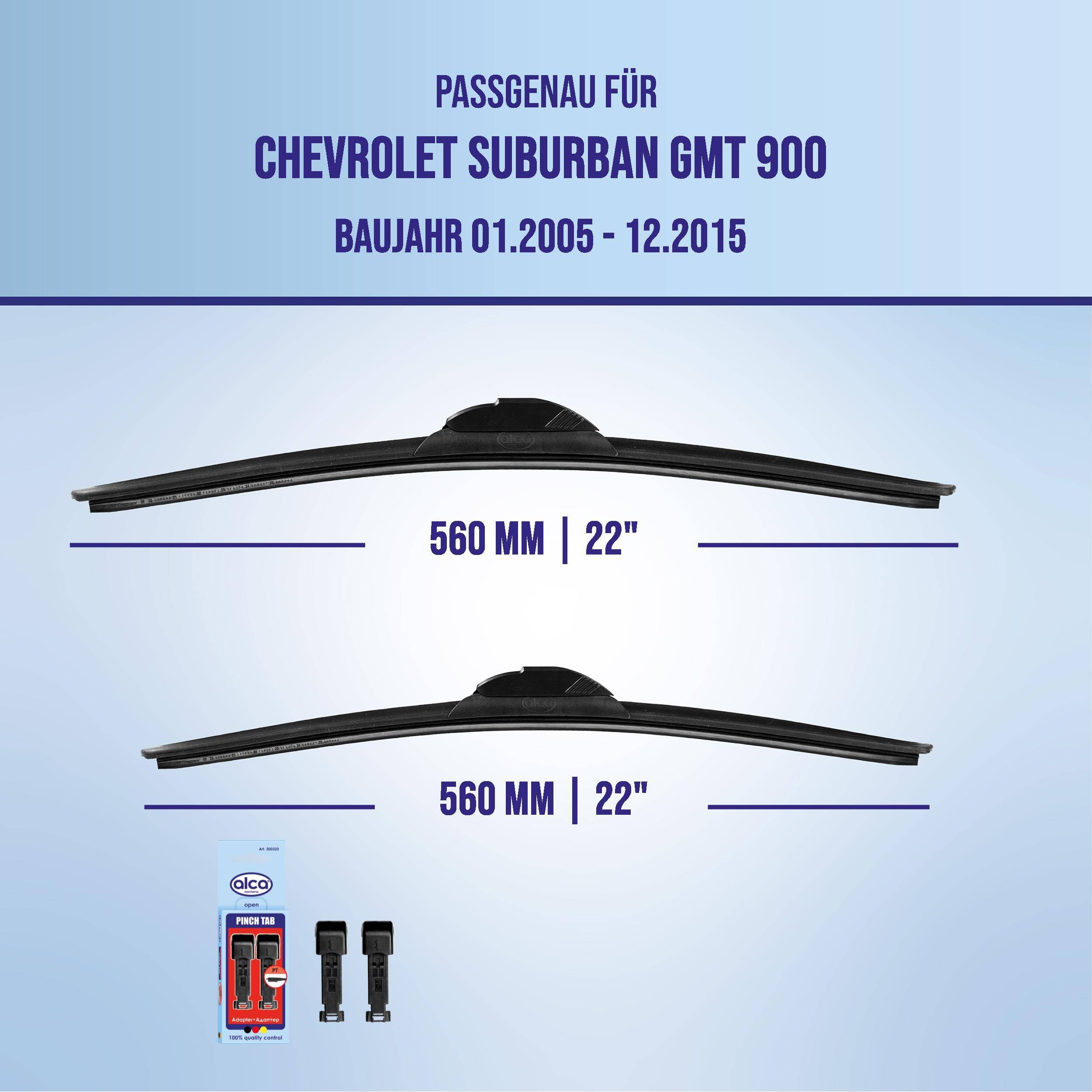 alca® Scheibenwischer für CHEVROLET SUBURBAN 01.2005 - 12.2015, SUPER FLAT
