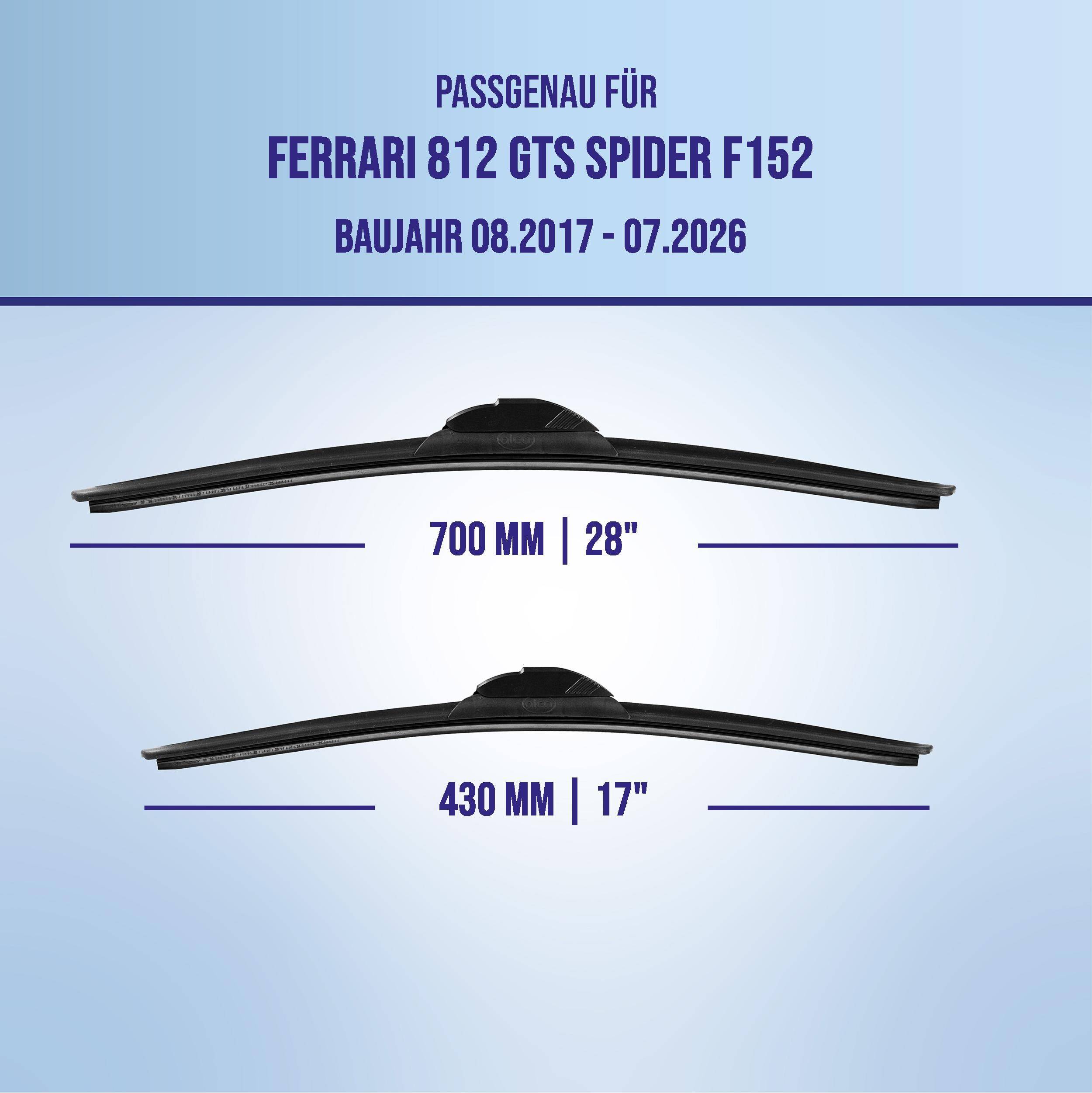 alca® Scheibenwischer für FERRARI 812 GTS Spider