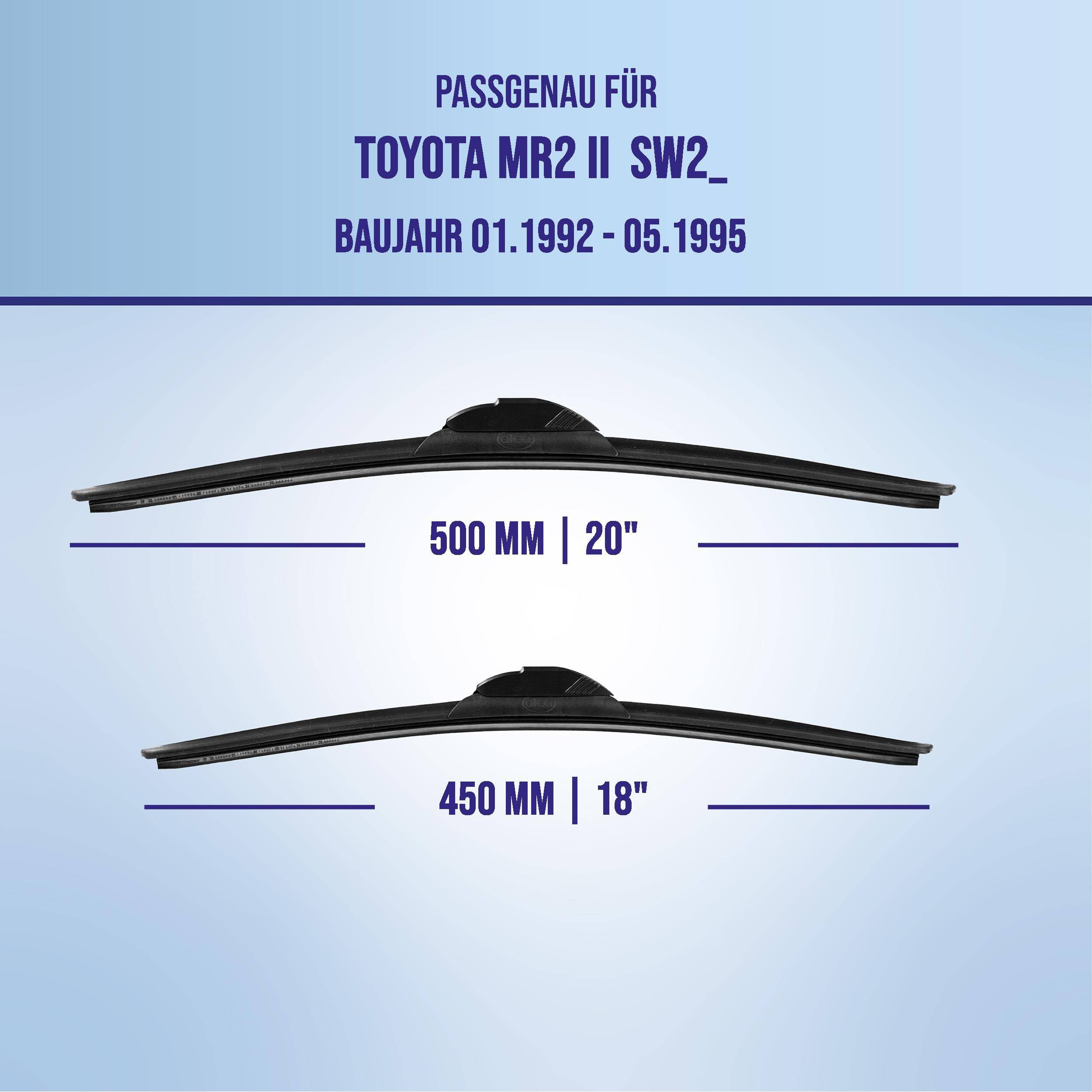 alca® Scheibenwischer für TOYOTA MR2 II 01.1992 - 05.1995, SUPER FLAT