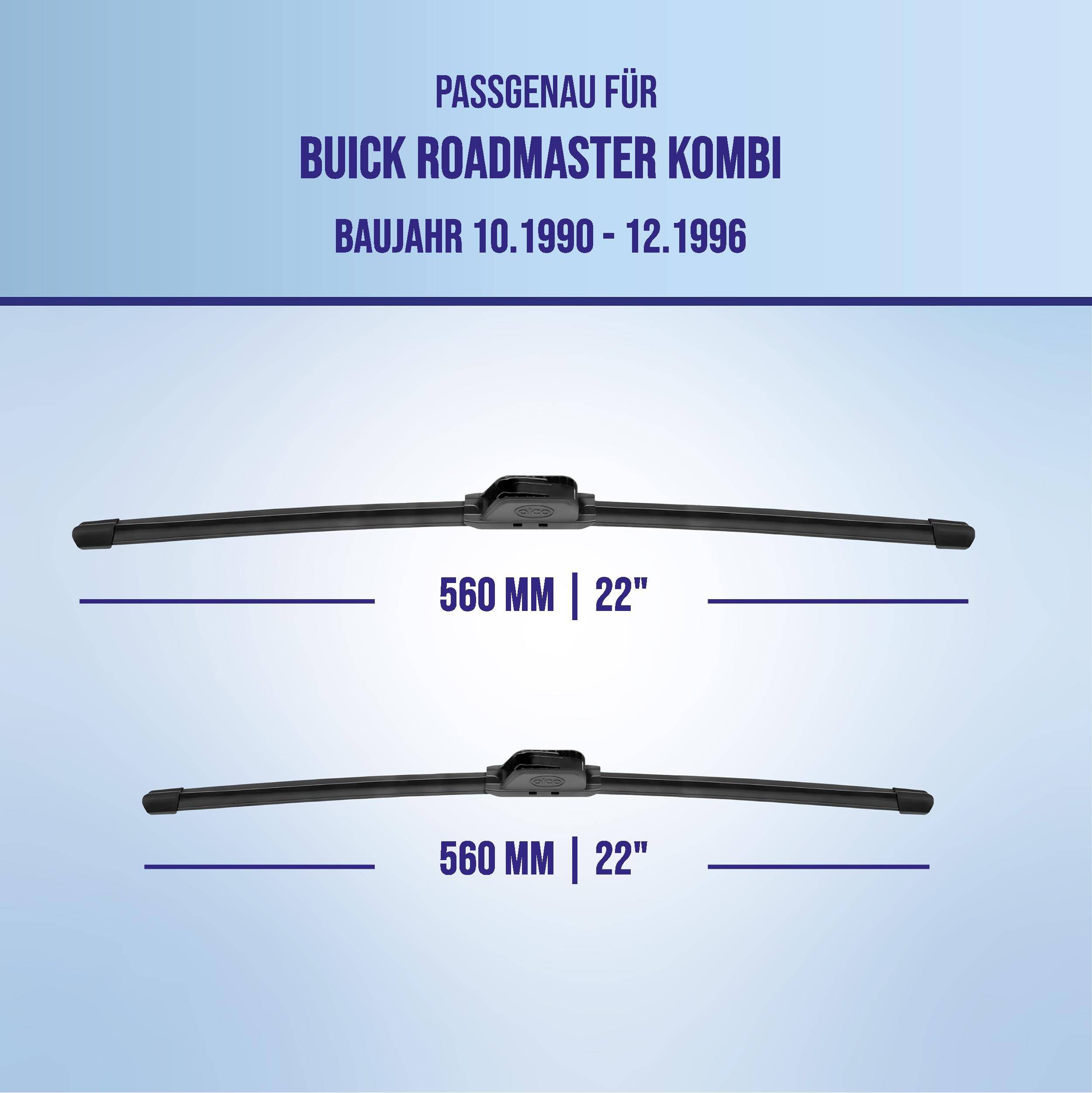 alca® Scheibenwischer ideal für BUICK ROADMASTER Kombi (10.1990 - 12.1996) U-FLAT Flachbalkenwischer