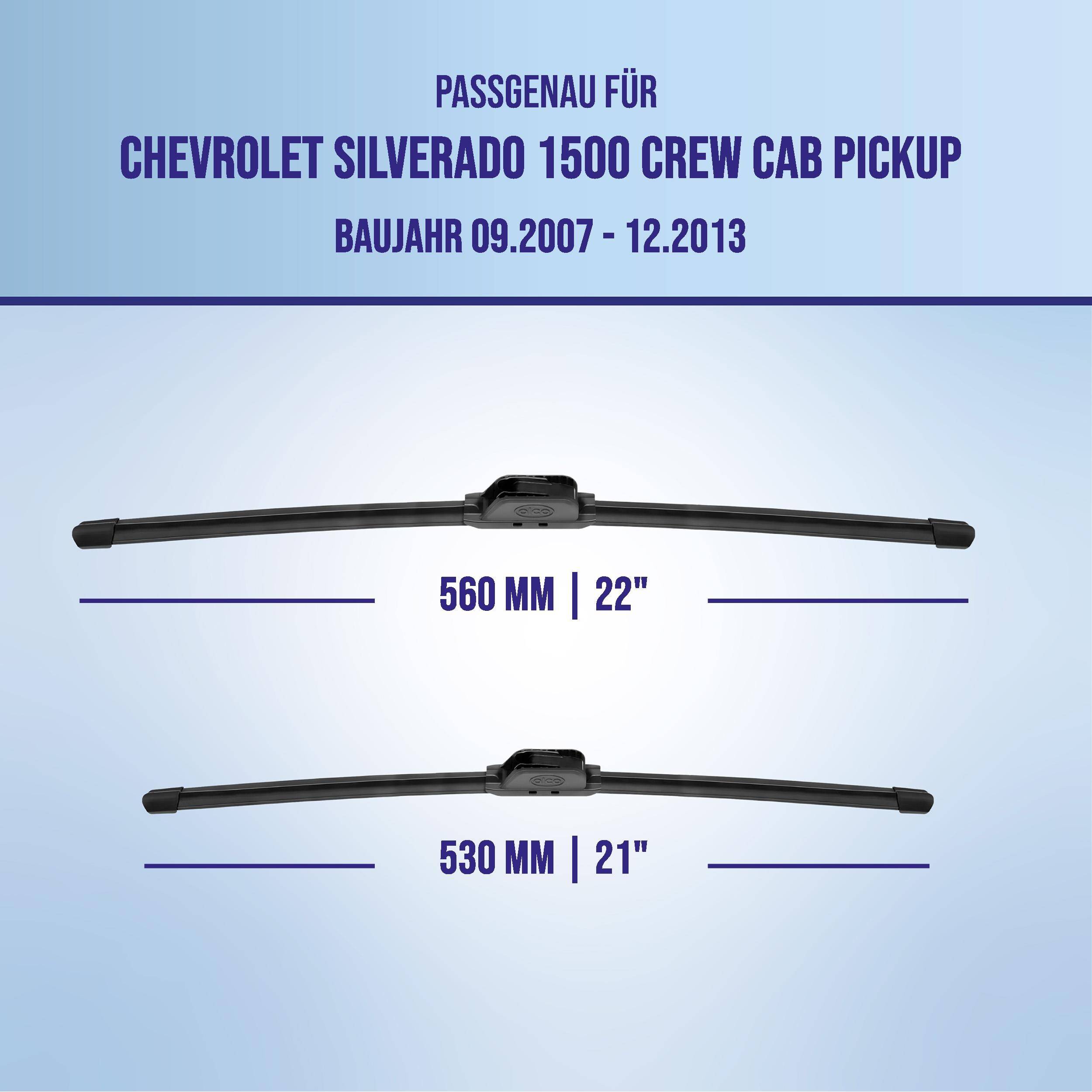 alca® Scheibenwischer ideal für CHEVROLET SILVERADO 1500 Crew Cab Pickup (09.2007 - 12.2013) U-FLAT Flachbalkenwischer