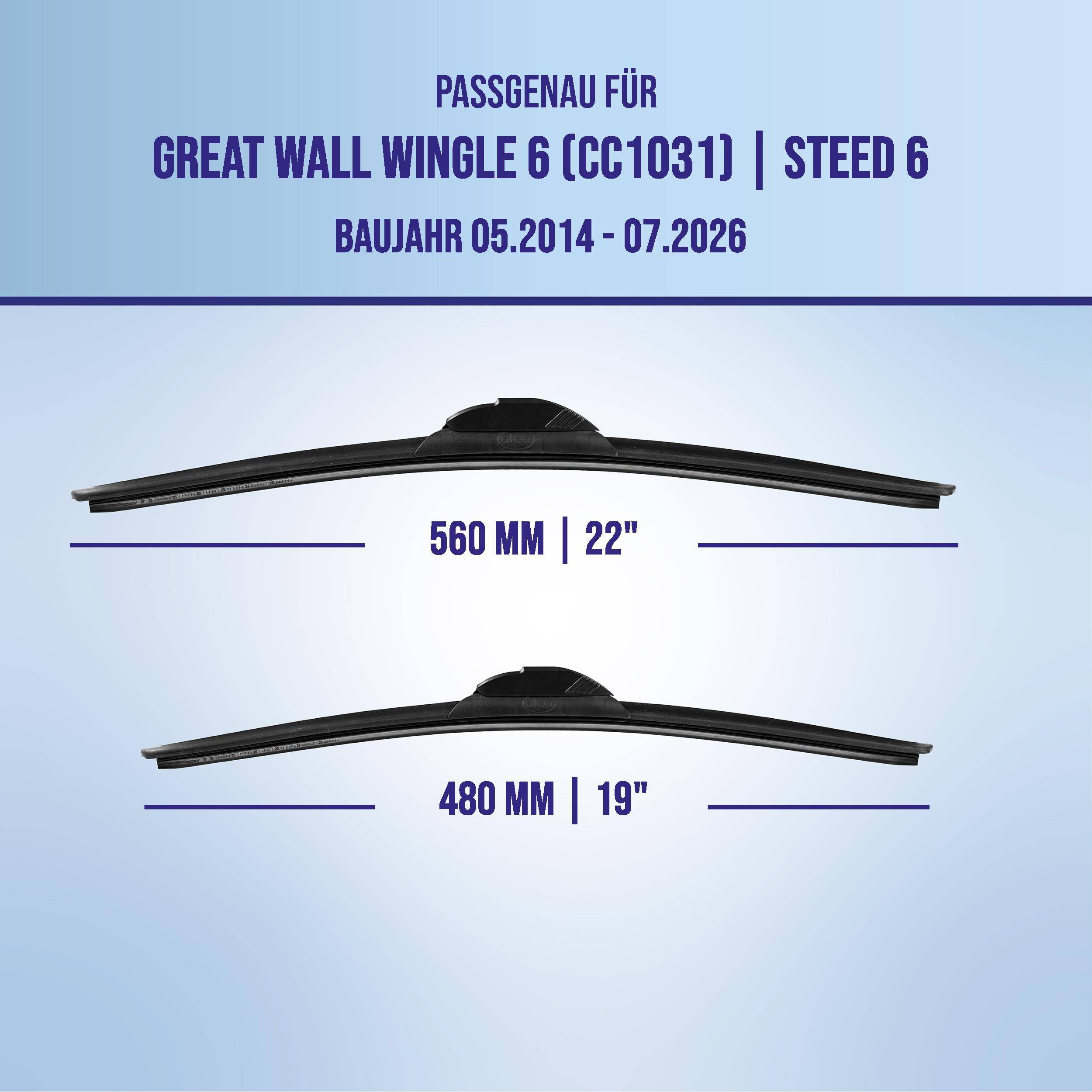 alca® Scheibenwischer für GREAT WALL WINGLE 6 (CC1031) | STEED 6