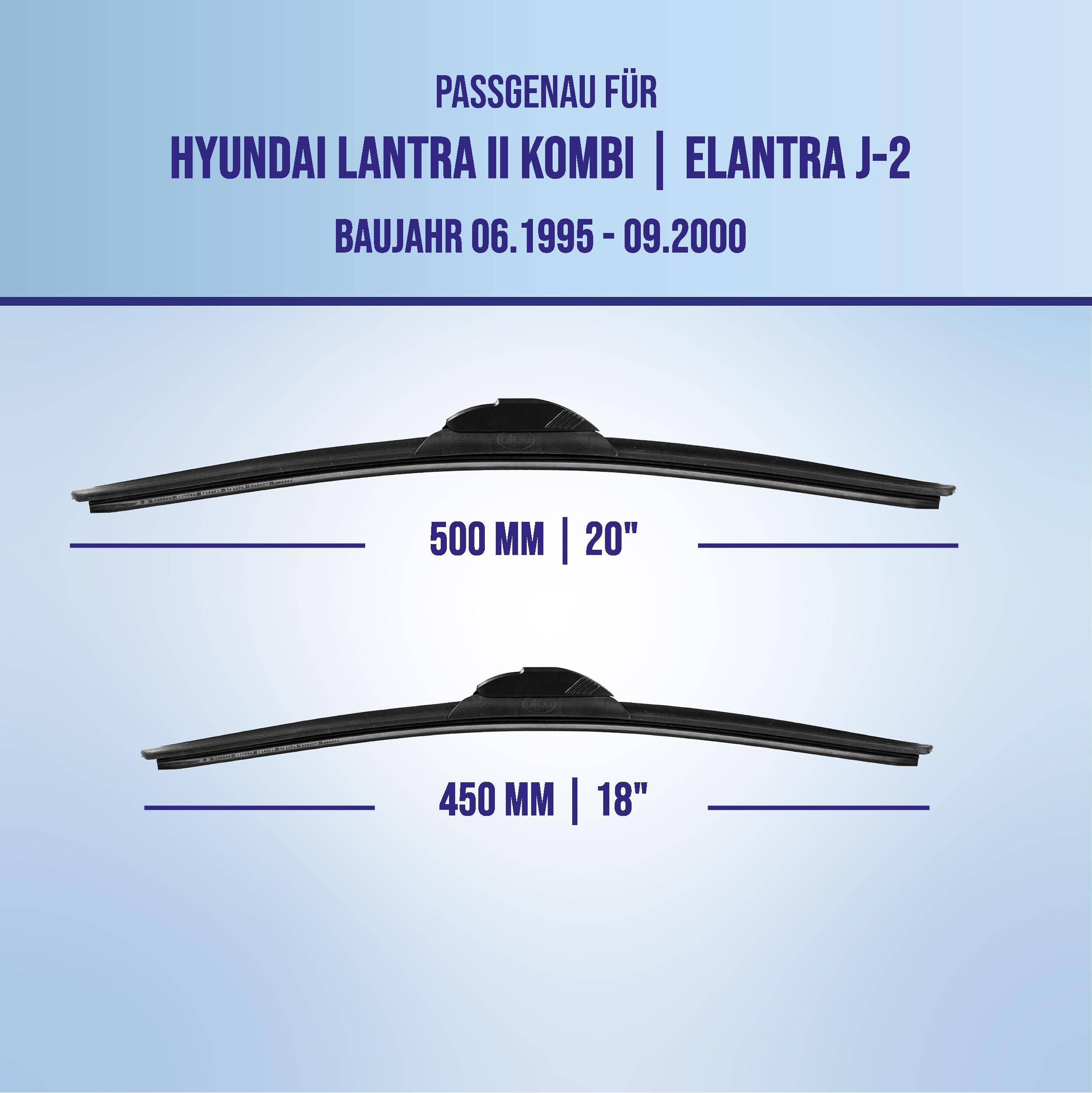 alca® Scheibenwischer für HYUNDAI LANTRA II Kombi | ELANTRA 06.1995 - 09.2000, SUPER FLAT