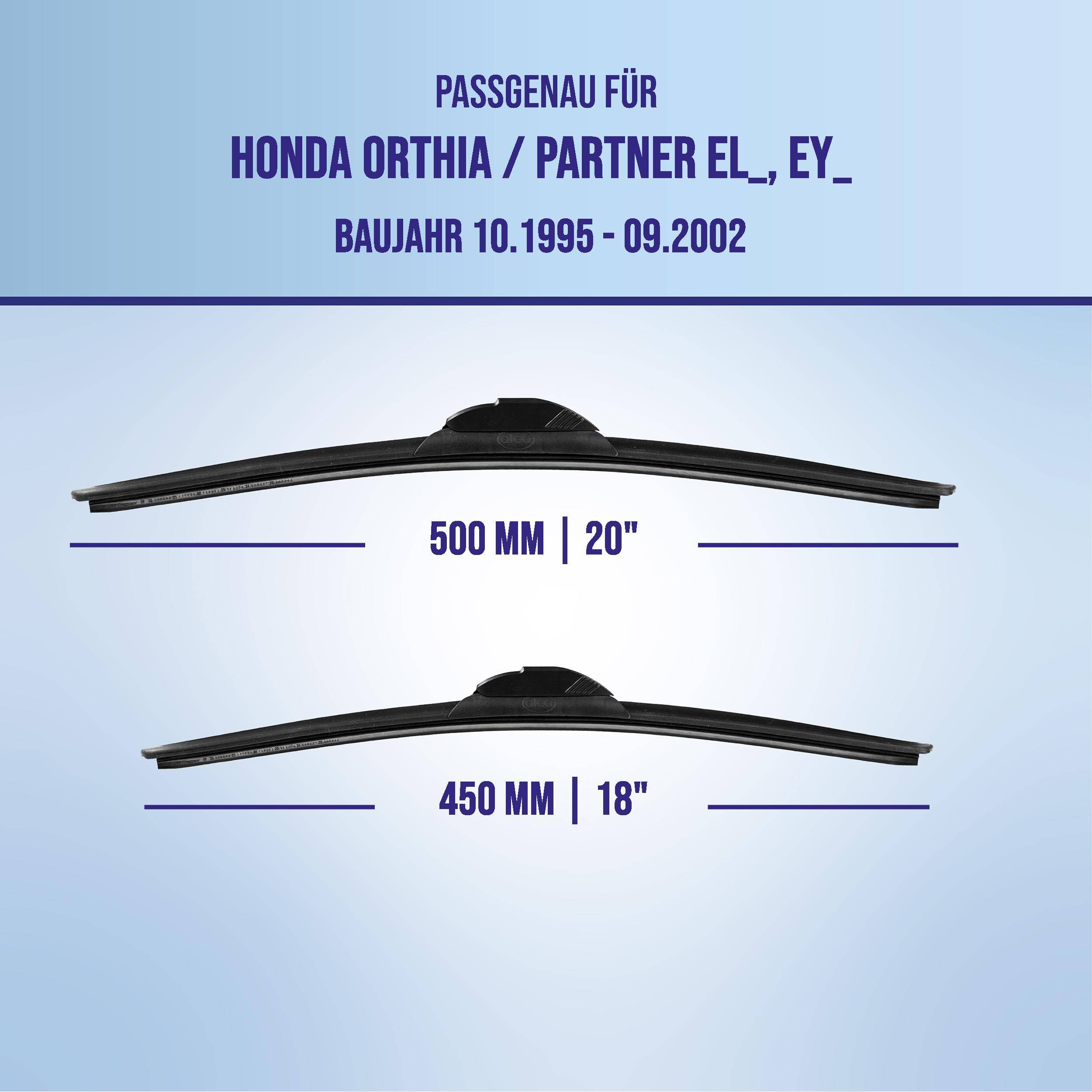 alca® Scheibenwischer für HONDA ORTHIA / PARTNER 10.1995 - 09.2002, SUPER FLAT
