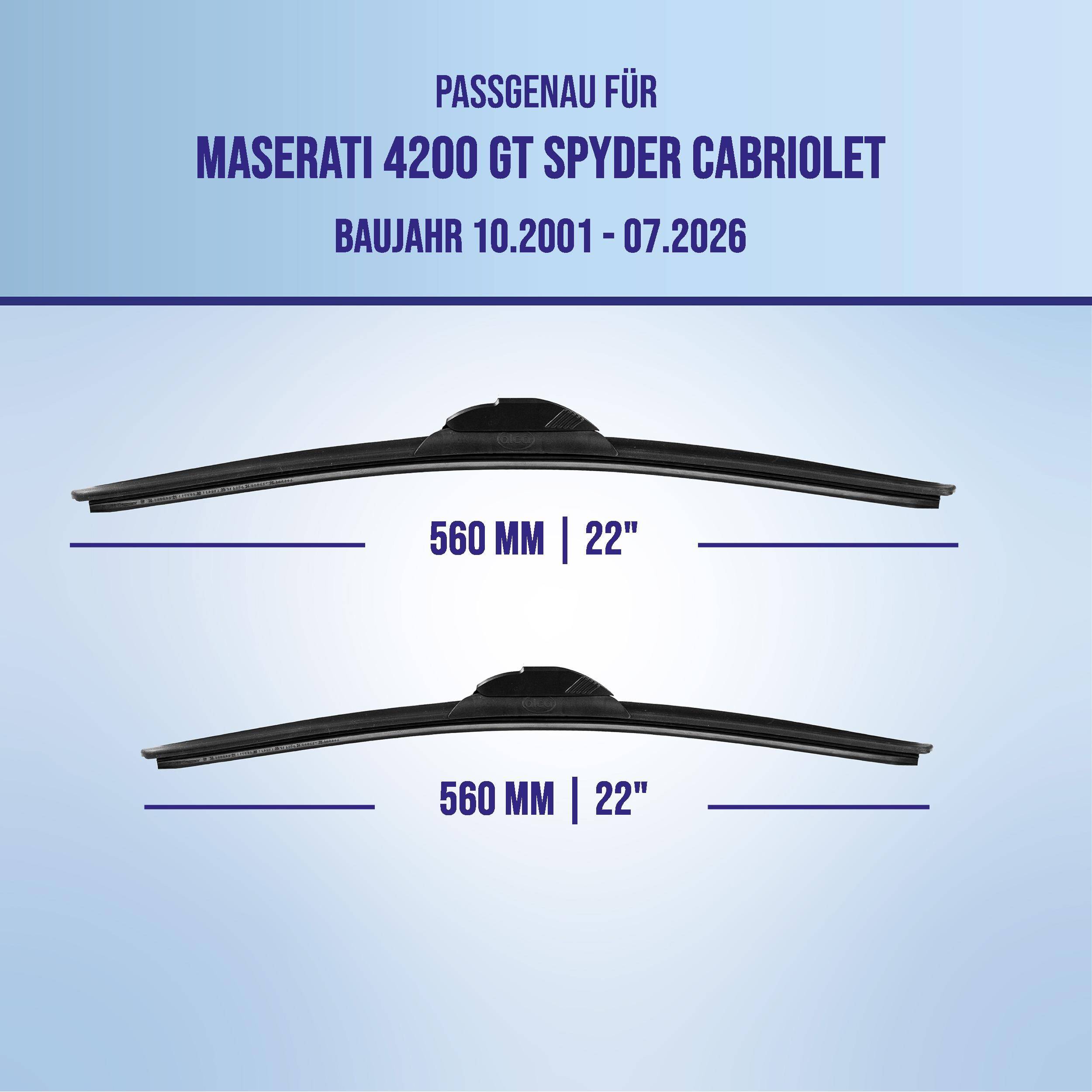 alca® Scheibenwischer für MASERATI 4200 GT SPYDER Cabriolet