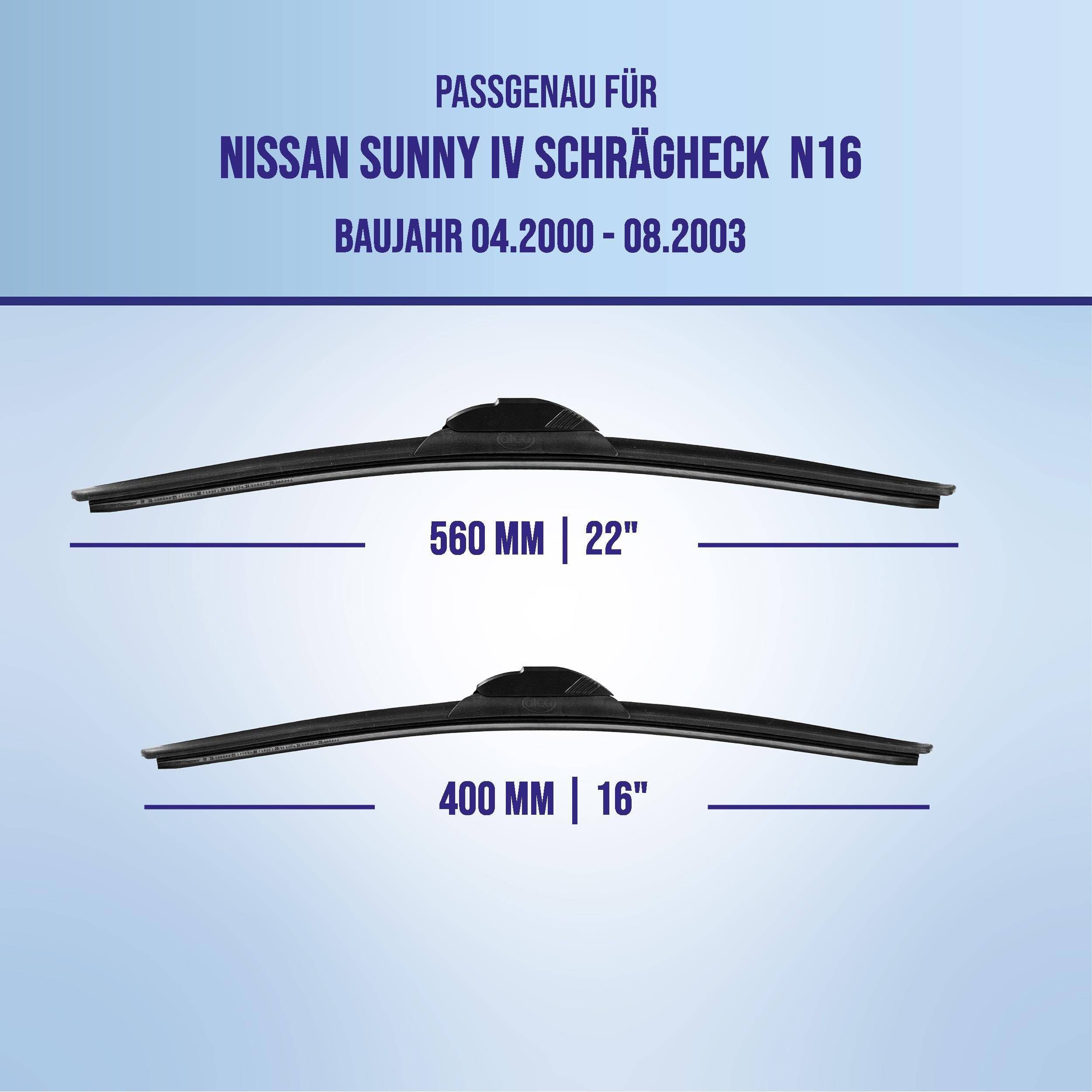 alca® Scheibenwischer für NISSAN SUNNY IV Schrägheck