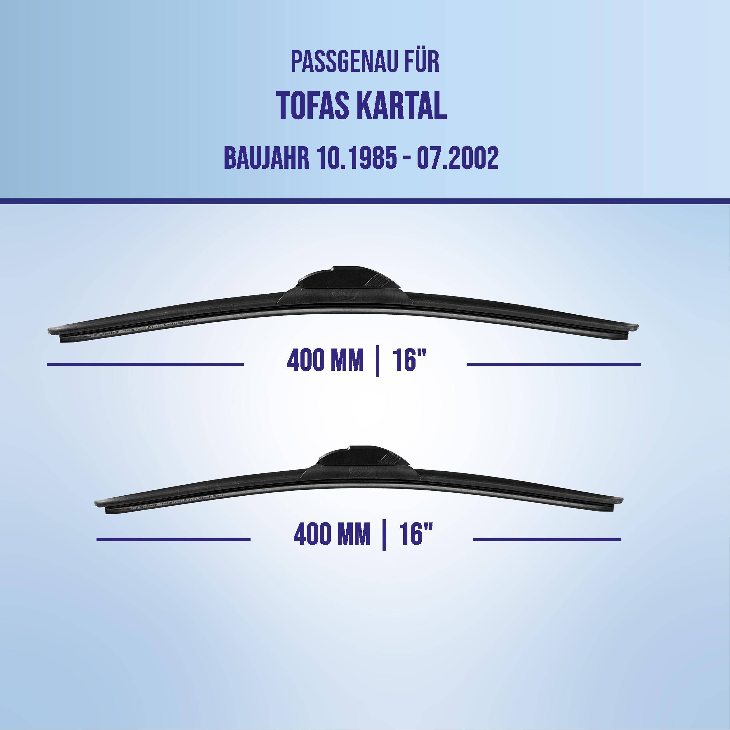 Windschutzscheibenwischerblätter mit der Bezeichnung '400 mm | 16