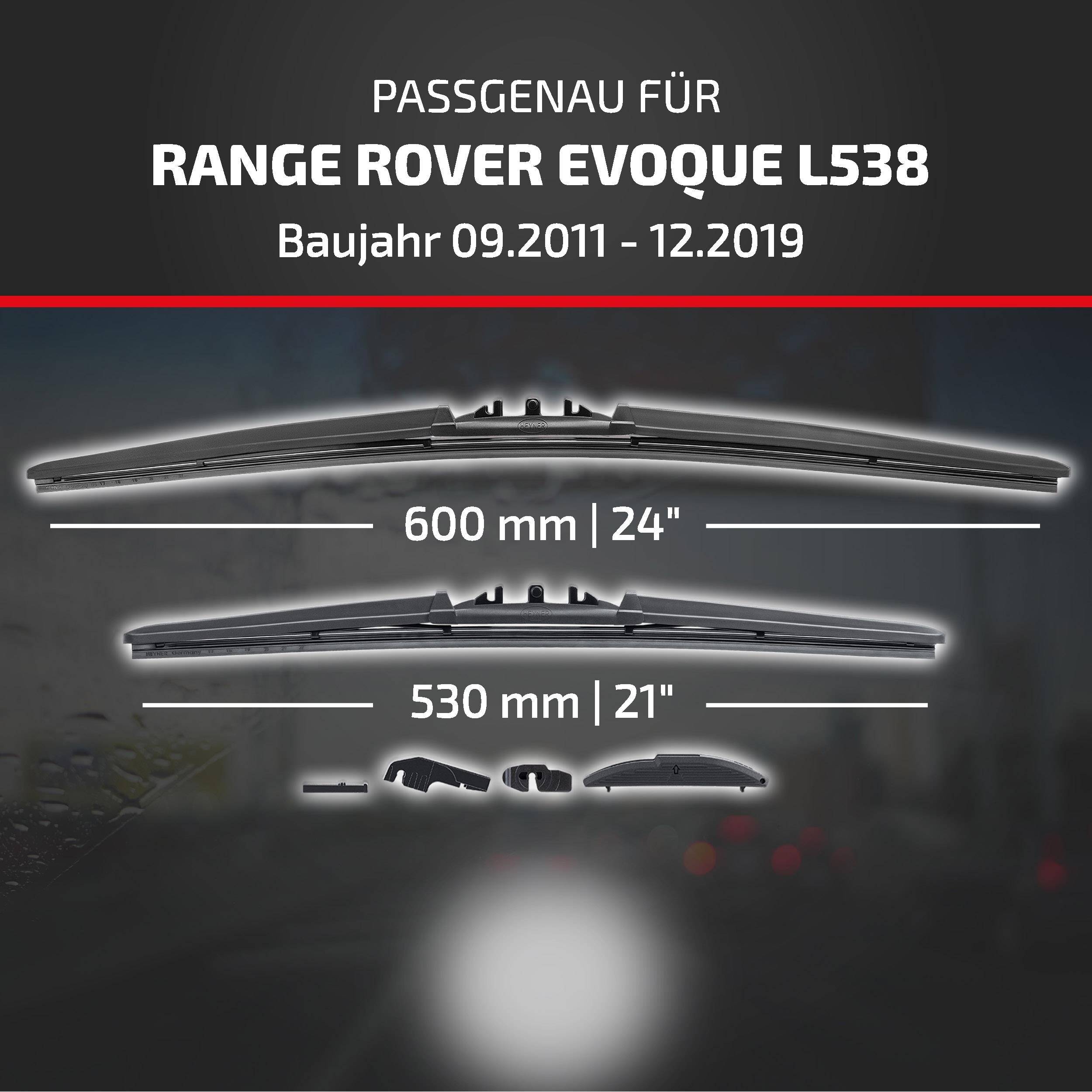 Produktgrafik mit Scheibenwischern für „Range Rover Evoque L538