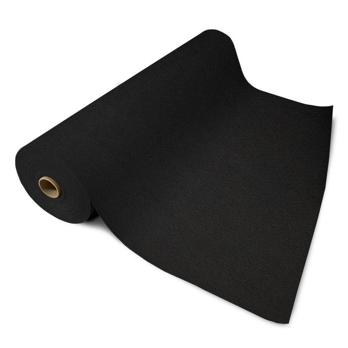 FLOORDIREKT Messeteppich Sintra - Für Messe & Events - Rutschfeste Unterseite - 100 × 250 cm - Schwarz