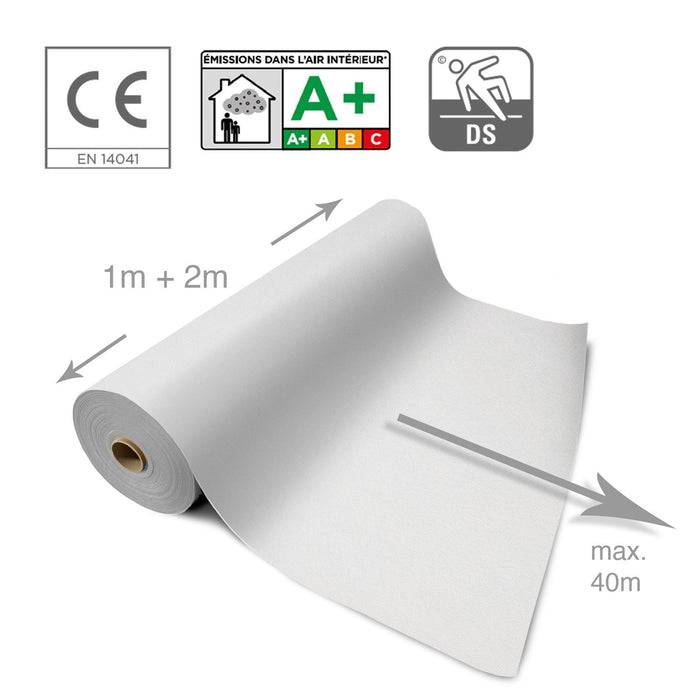 FLOORDIREKT Messeteppich Sintra - Für Messe & Events - Rutschfeste Unterseite - 100 × 150 cm - Weiß