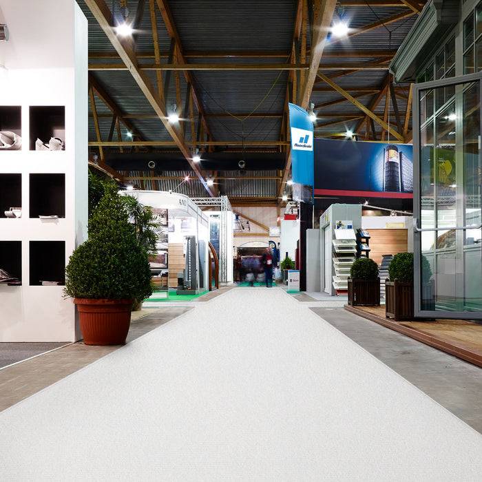 FLOORDIREKT Messeteppich Sintra - Für Messe & Events - Rutschfeste Unterseite - 200 × 250 cm - Weiß