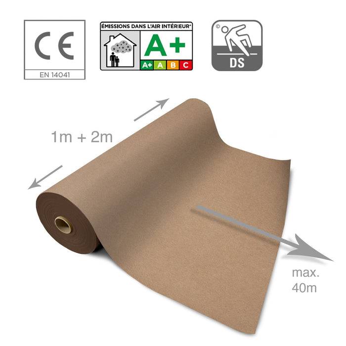 FLOORDIREKT Messeteppich Sintra - Für Messe & Events - Rutschfeste Unterseite - 100 × 250 cm - Beige