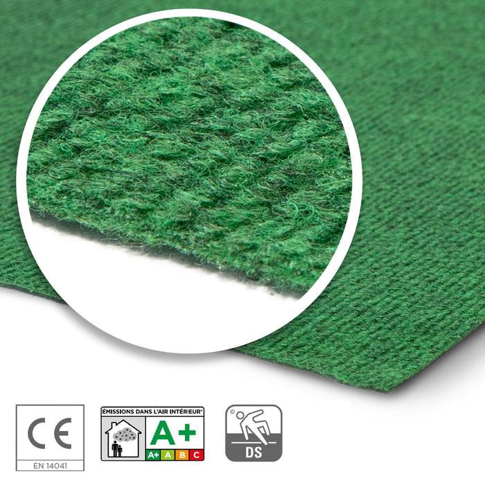 FLOORDIREKT Messeteppich Sintra - Für Messe & Events - Rutschfeste Unterseite - 100 × 300 cm - Dunkelgrün