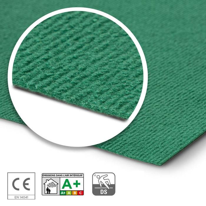 FLOORDIREKT Messeteppich Sintra - Für Messe & Events - Rutschfeste Unterseite - 100 × 450 cm - Grün