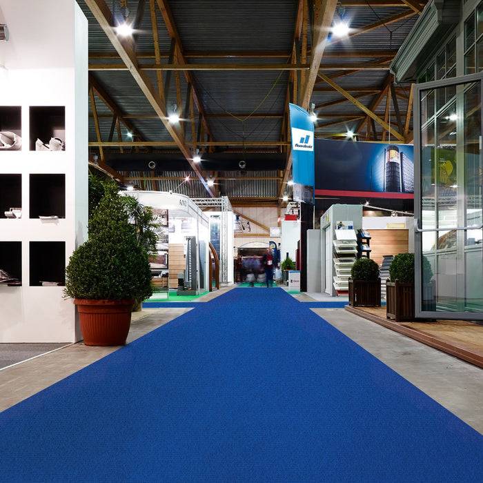 FLOORDIREKT Messeteppich Sintra - Für Messe & Events - Rutschfeste Unterseite - 200 × 50 cm - Blau