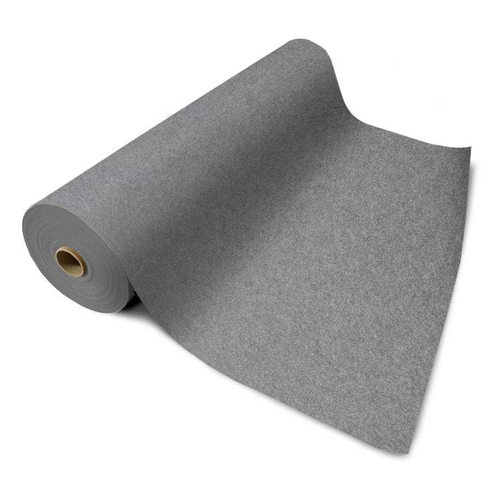 FLOORDIREKT Messeteppich Sintra - Für Messe & Events - Rutschfeste Unterseite - 100 × 150 cm - Grau meliert
