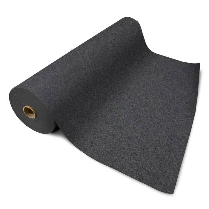 FLOORDIREKT Messeteppich Sintra - Für Messe & Events - Rutschfeste Unterseite - 100 × 100 cm - Dunkelgrau