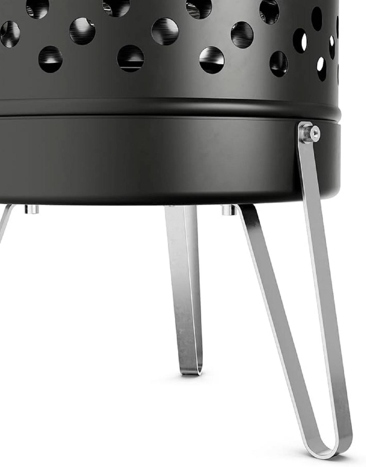 Petromax Feuertonne Pyron Black Edition Edelstahl