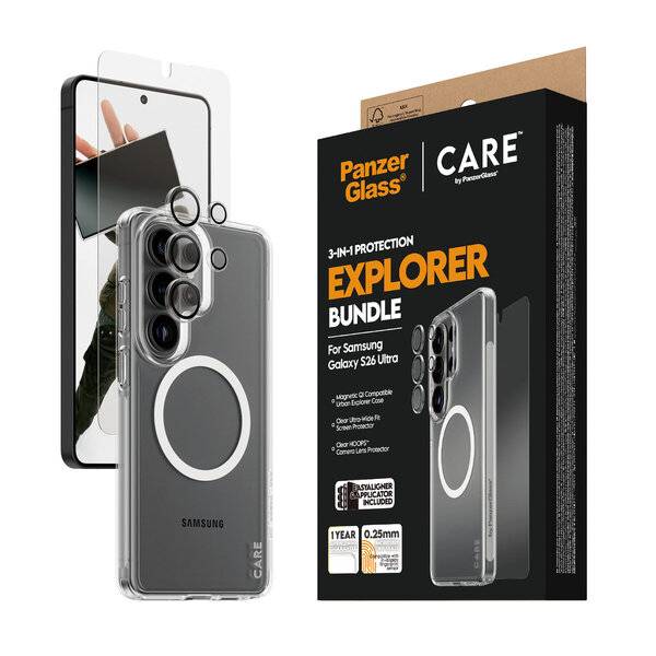 PanzerGlass CARE 3-in-1 Bundle Samsung Galaxy S26 Ultra