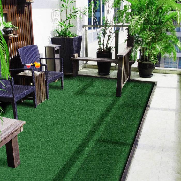 FLOORDIREKT Rasenteppich Farbwunder - Robust & einfach zu verlegen - Ideal für Balkon & Terrasse - 200 cm x 50 cm - Grün